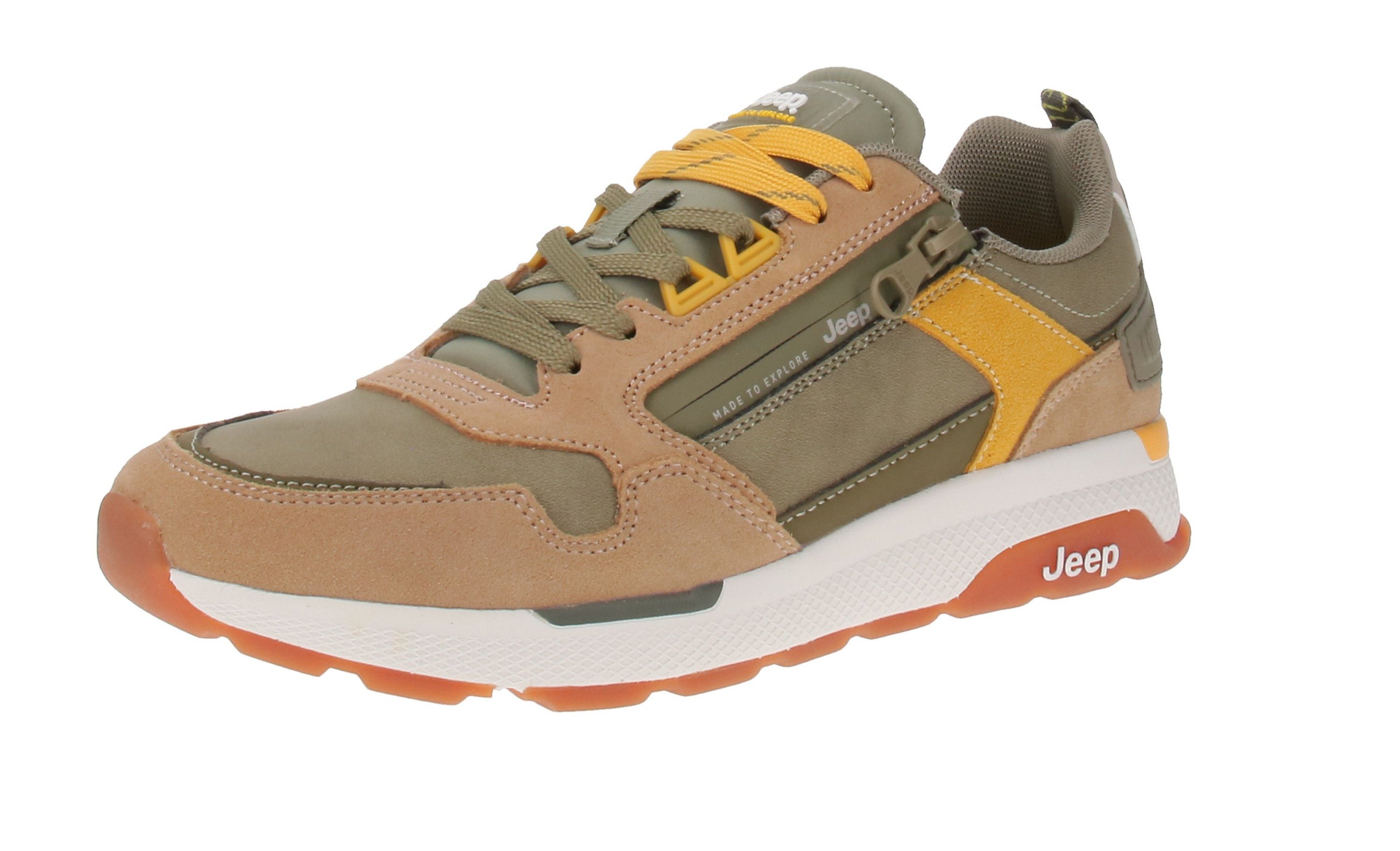 Jeep Jeep JM51061A Ontario Zip - Herren Кроссовки - 105-Sage Кроссовки