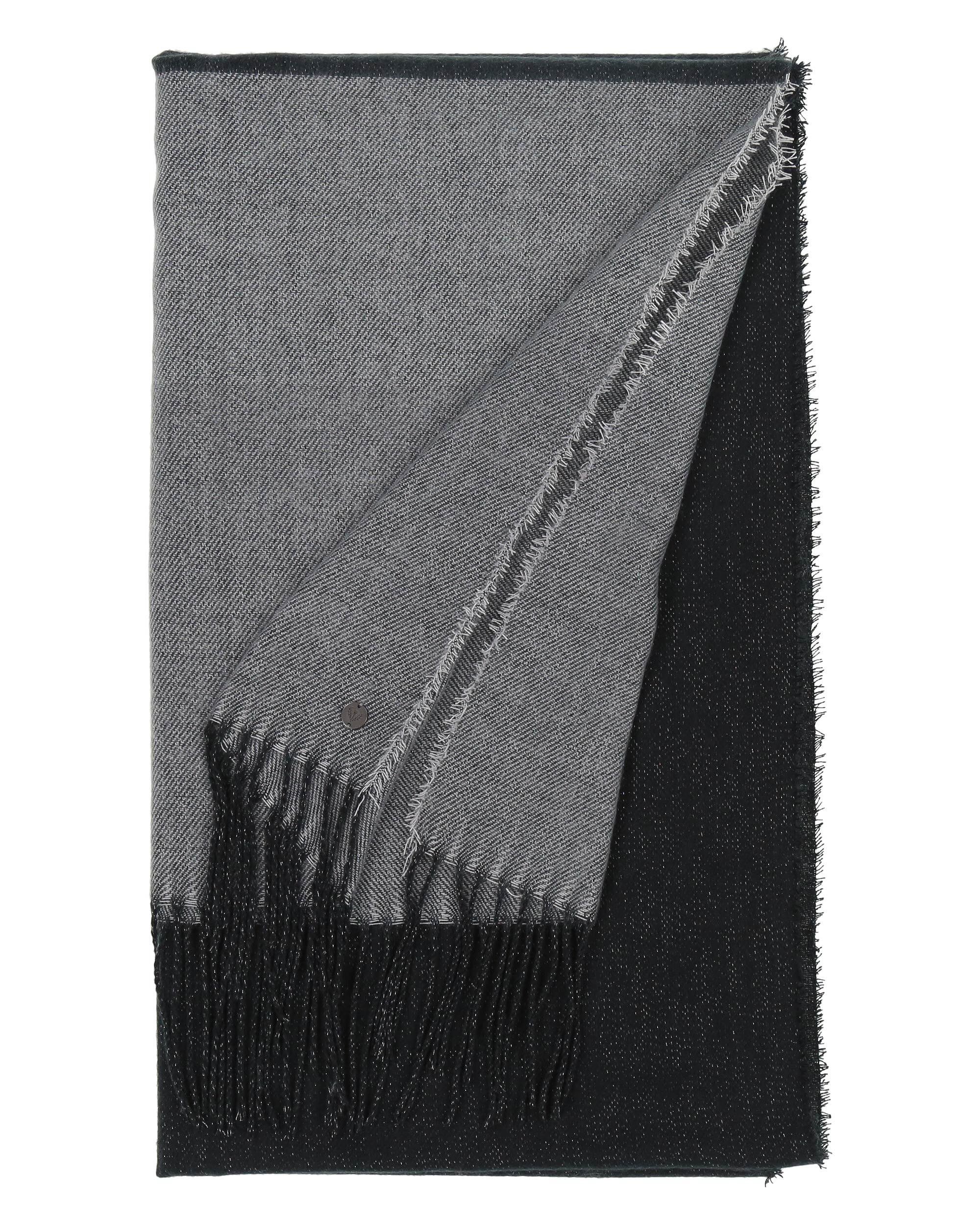 (1-St) velvet Modeschal Polyesterschal, black Fraas