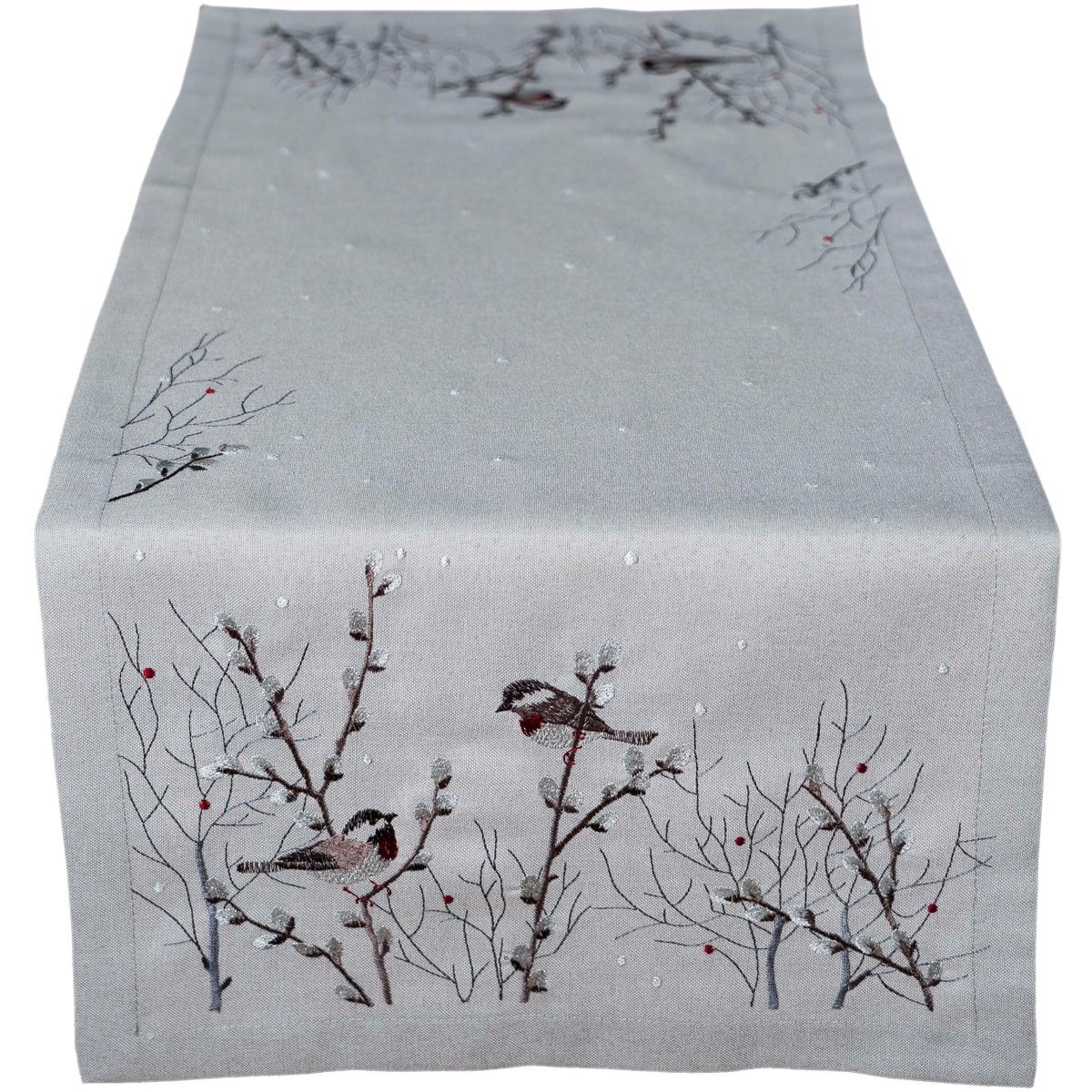 matches21 HOME & HOBBY Tischdecke Tischläufer DINA mit Vogel Stick als Herb günstig online kaufen