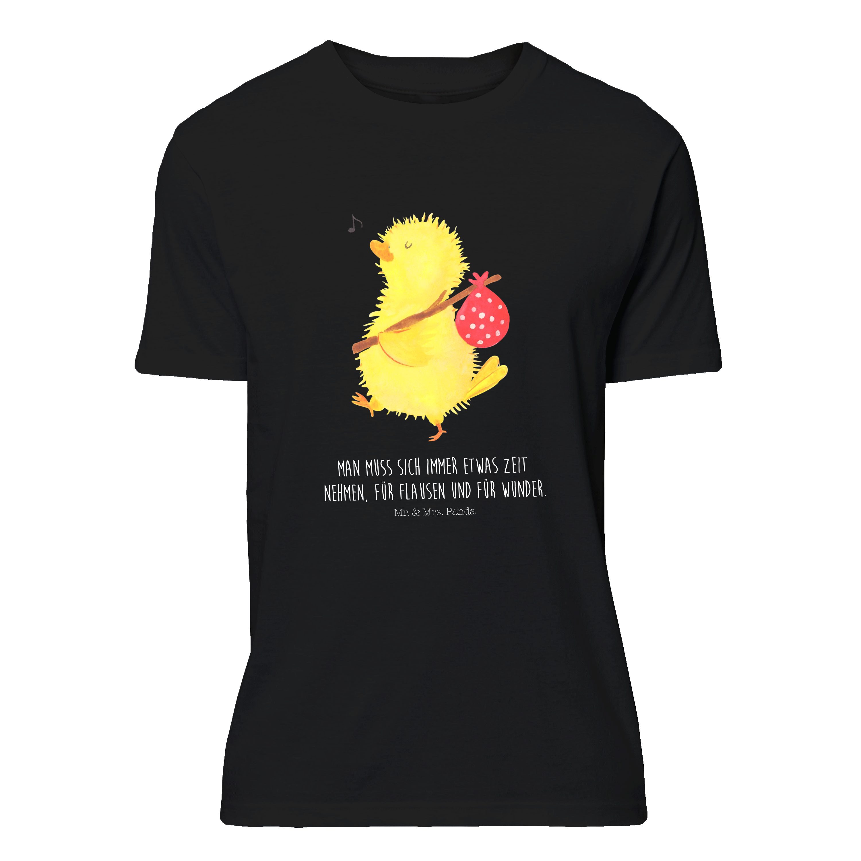 Mr. & Mrs. Panda T-Shirt Küken Wanderer - Schwarz - Geschenk, Lustiges T-Shirt, Frauen, Shirt, (1-tlg)