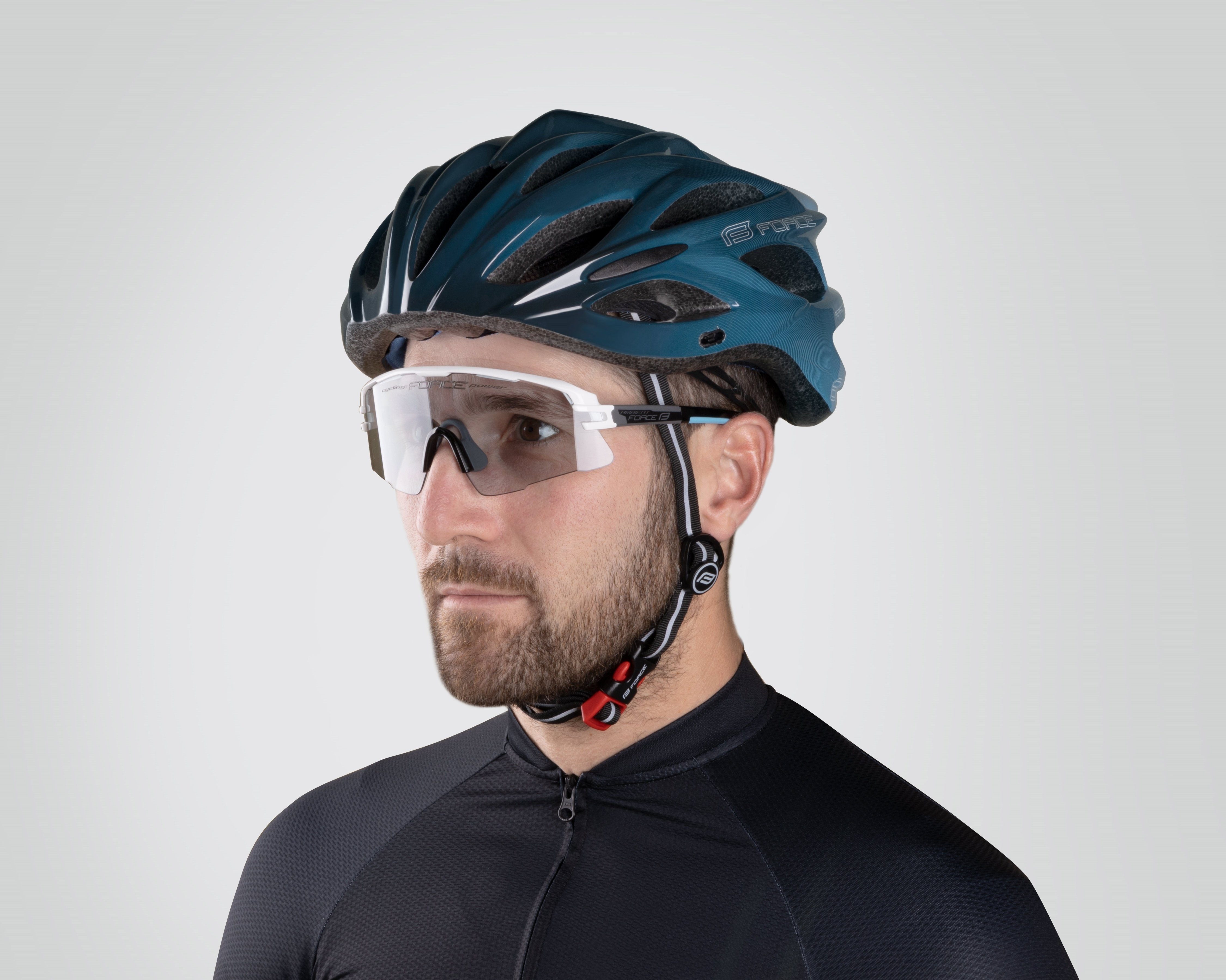 FORCE Fahrradbrille Sonnenbrille FORCE AMBIENT weiss photochrom