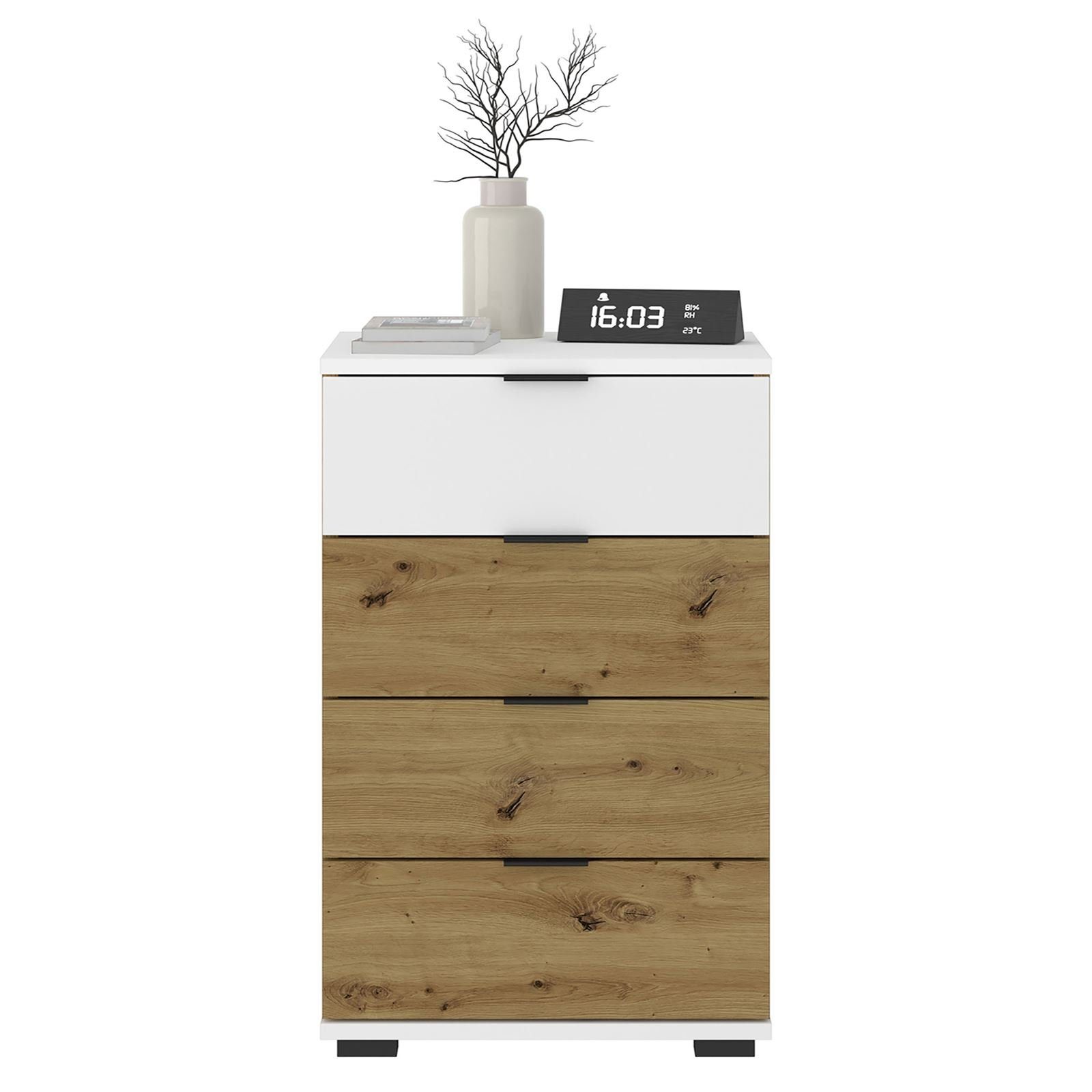 CARO-Möbel Nachtkommode PIANO, Kommode Nachttisch für Boxspringbetten mit 4 Schubladen Nachtschrank m