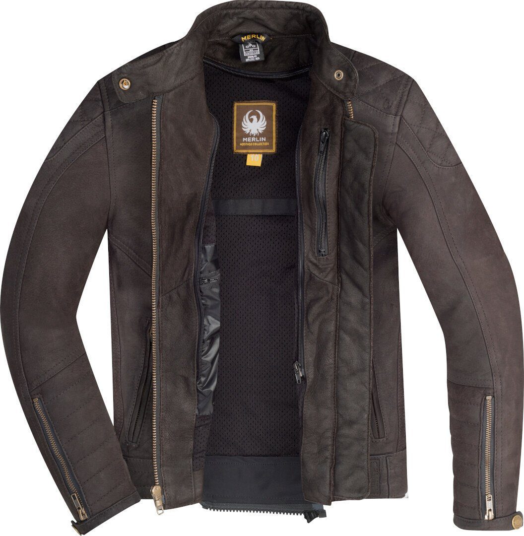 Merlin Motorradjacke Mia Damen Motorrad Lederjacke herausnehmbares Innenfutter – Bild 3 von 5