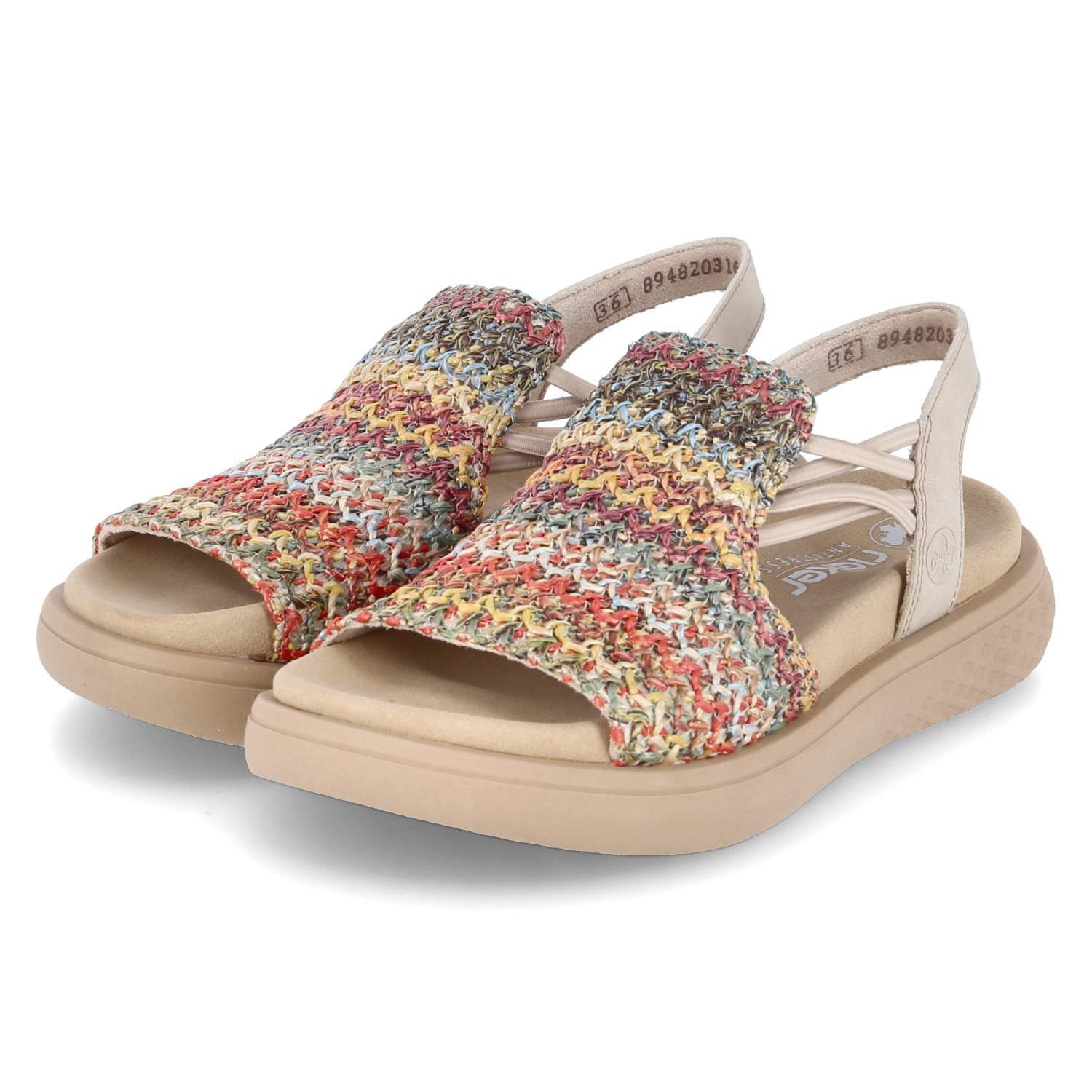 Rieker Plateausandale, Sommerschuh, Schlupfschuh, Urlaubschuh mit seitliche günstig online kaufen