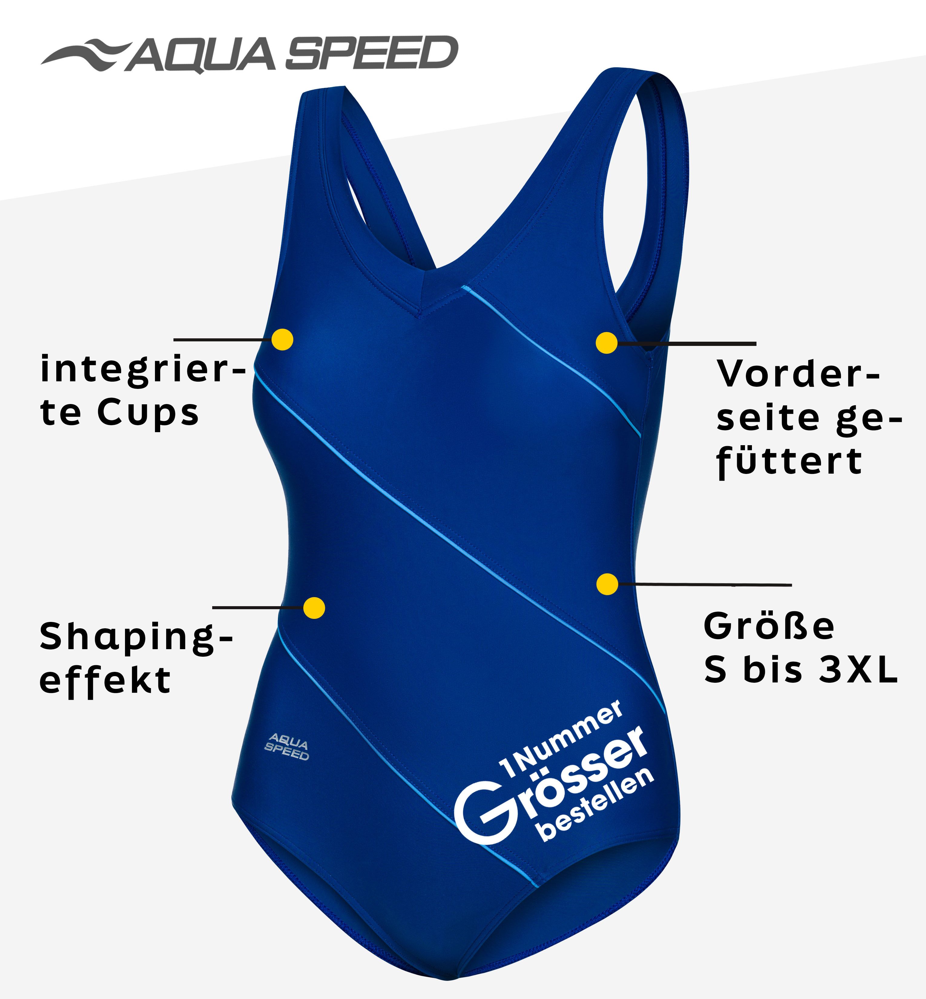 Aqua Speed Badeanzug Aqua Speed SOPHIE Badeanzug Dameneinteiler - Gr. 38-54 günstig online kaufen