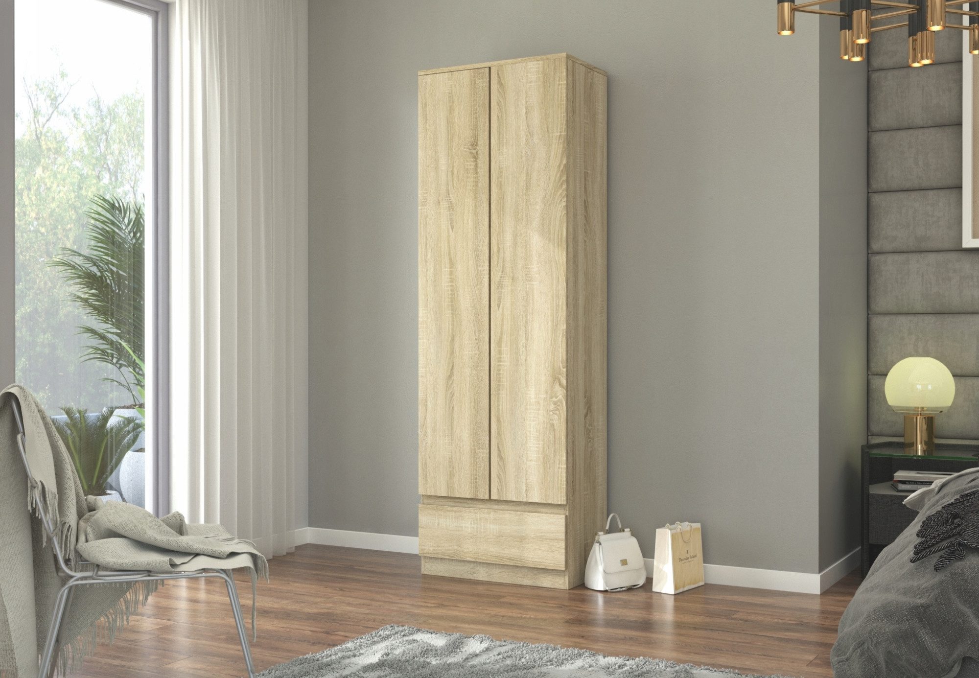 Home Collective Kleiderschrank mit 2 Türen, günstig online kaufen
