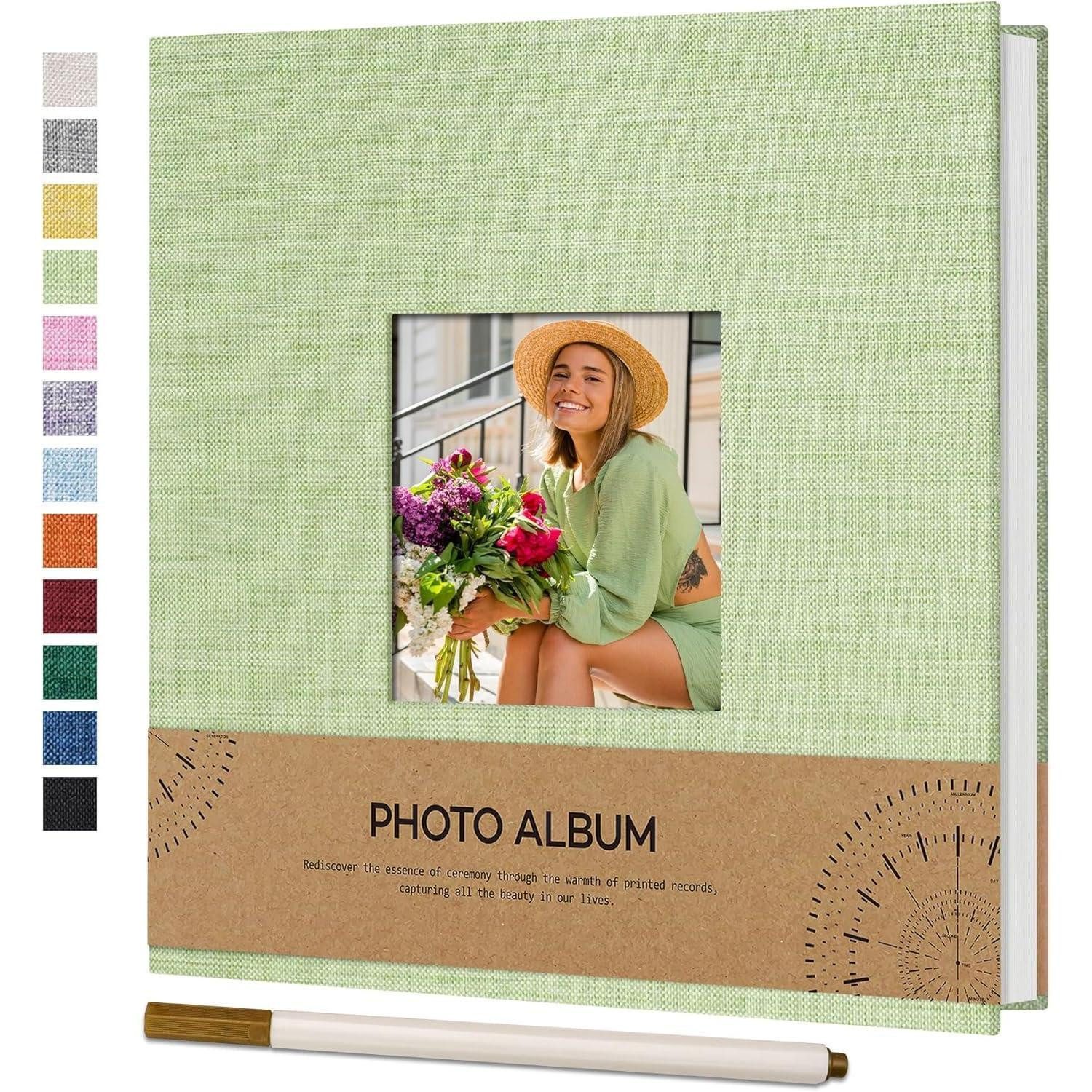 LuxusKollektion Fotoalbum Fotoalbum selbstklebend 17x18cm Grasgrün