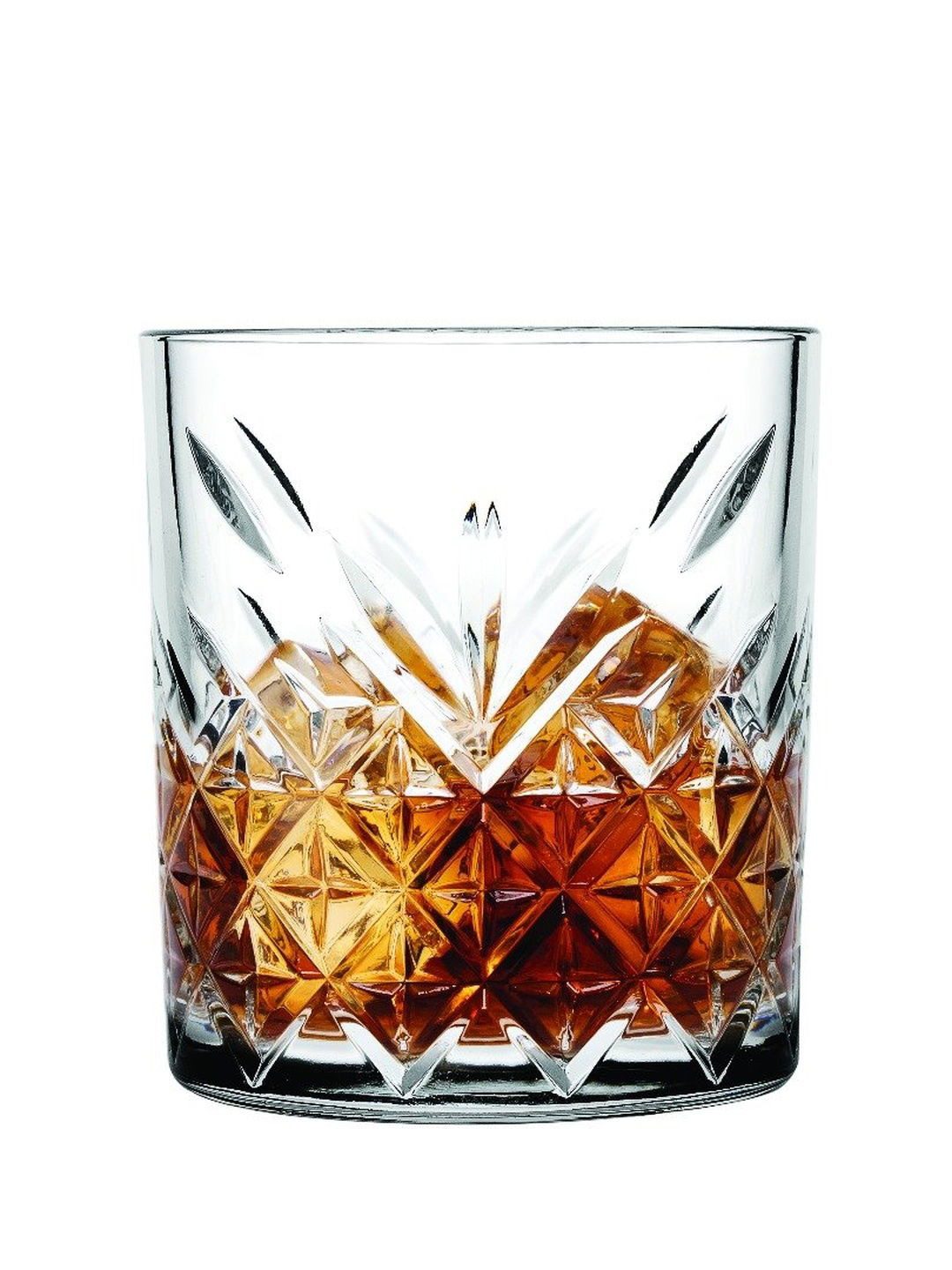Pasabahce Gläser-Set Timeless Whiskeyglas, 4-tlg., Glas, ideal für Whisky, Scotch & Old Fashioned, 345ml, 4er Set