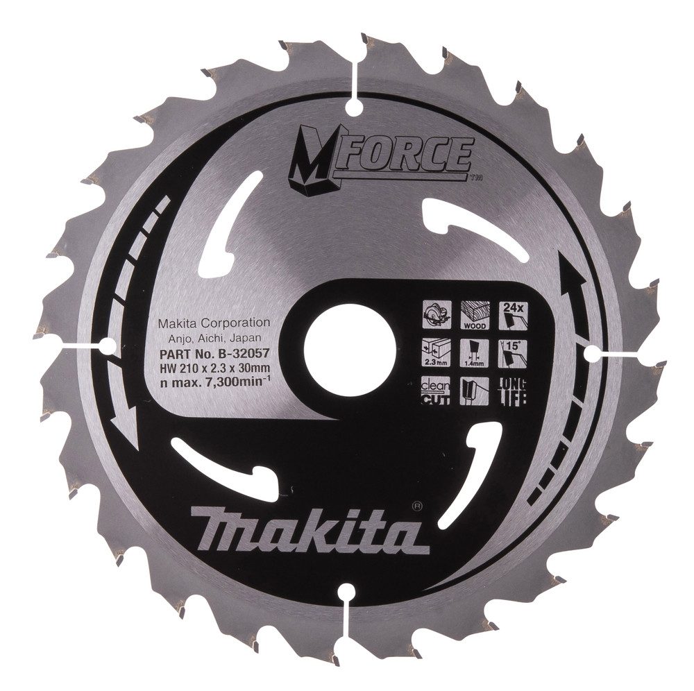 Makita Kreissägeblatt Kreissägeblatt M-FORCE B-32057 210/30 mm • 24 Zähne • 1,4 mm • Holz