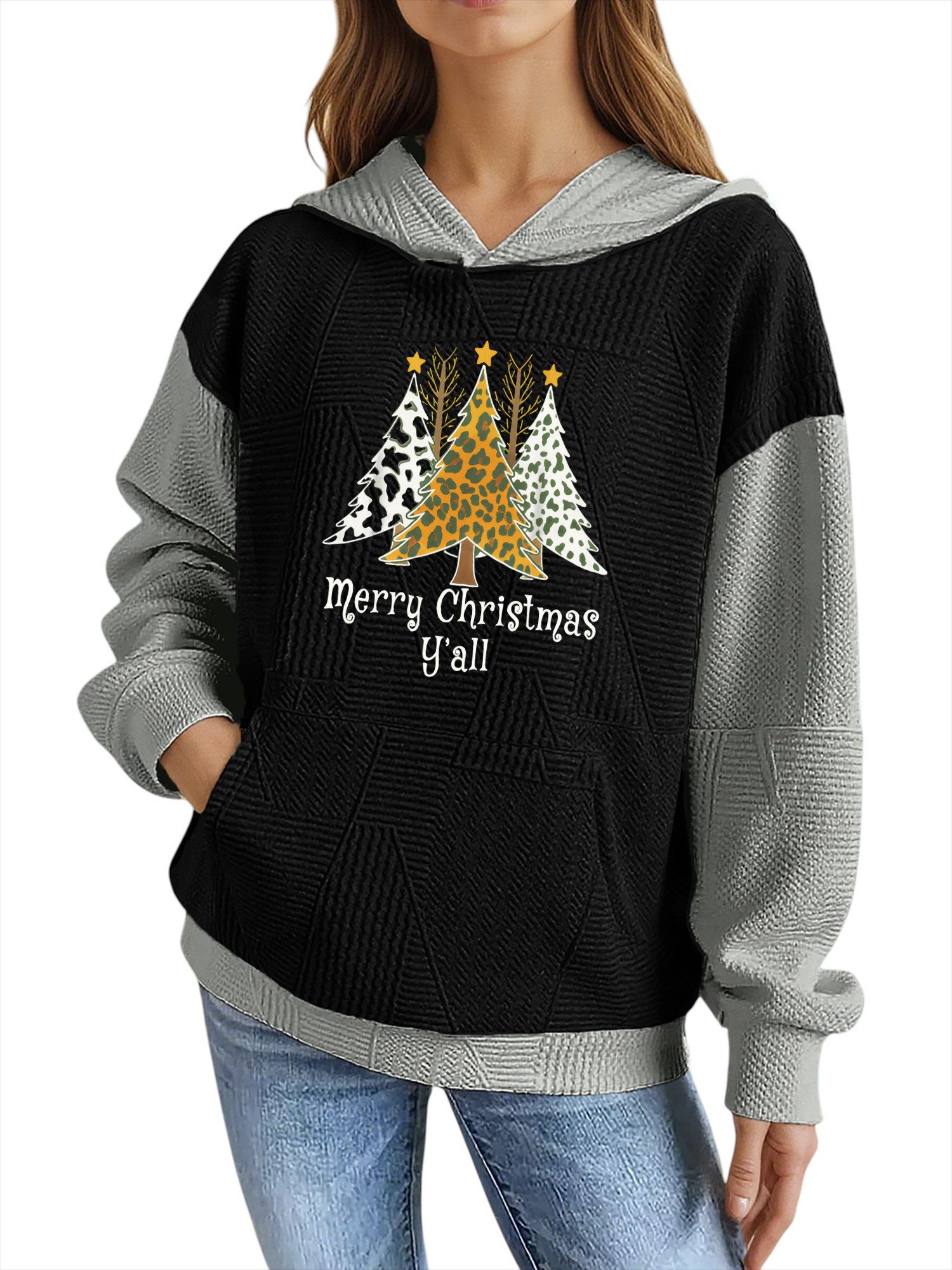 PYLIKE Kapuzenpullover Damen Hoodie mit Kangarootasche, günstig online kaufen