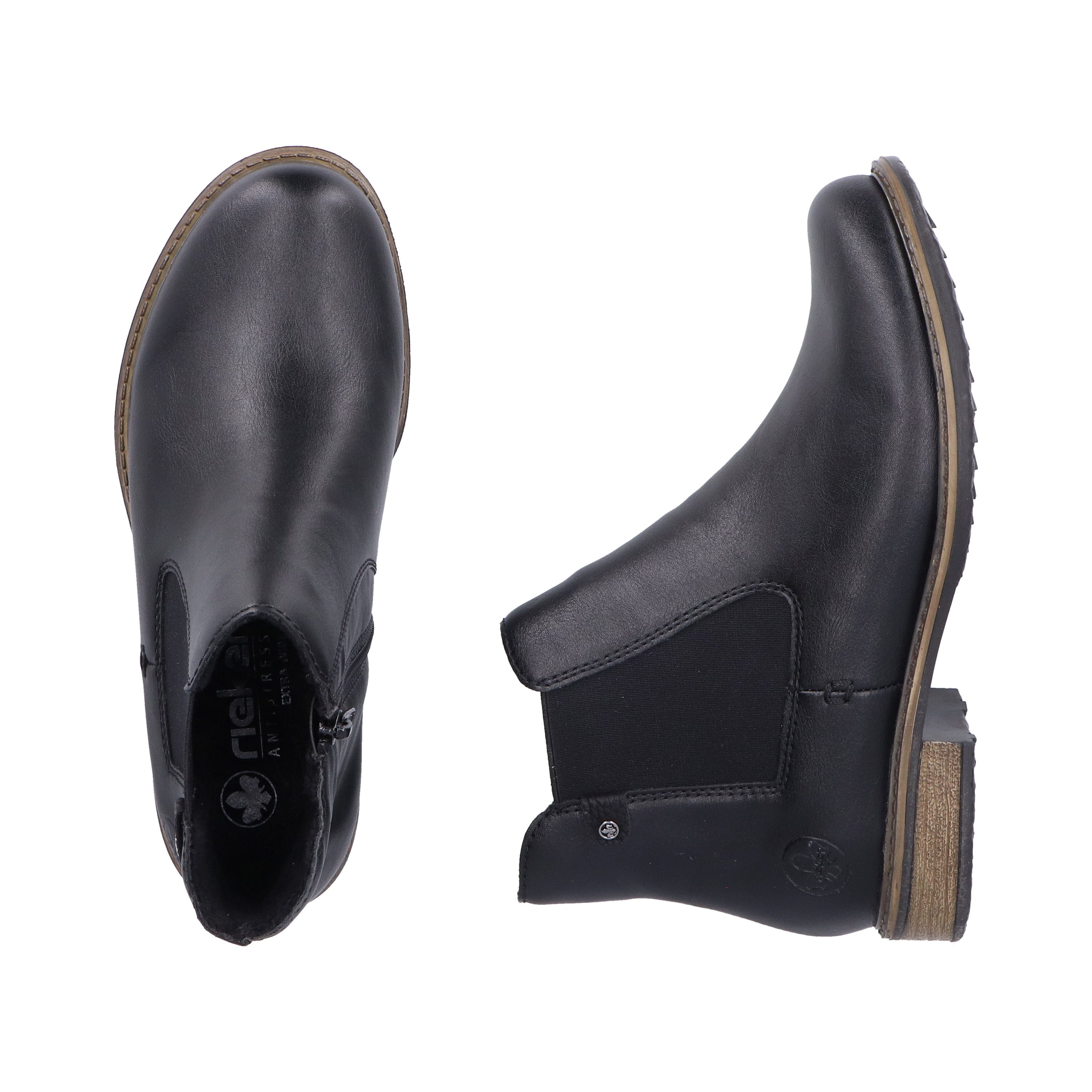 Rieker Chelseaboots Stiefelette, Boots, Blockabsatz, mit elastischem Einsatz