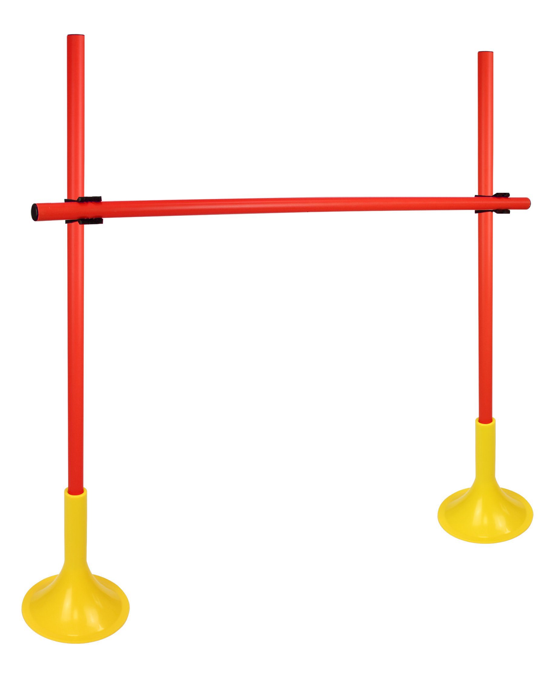 Superhund Hürde Standfuß Hürdenset mit Stange 100 cm ø 32 mm Farbe Rot