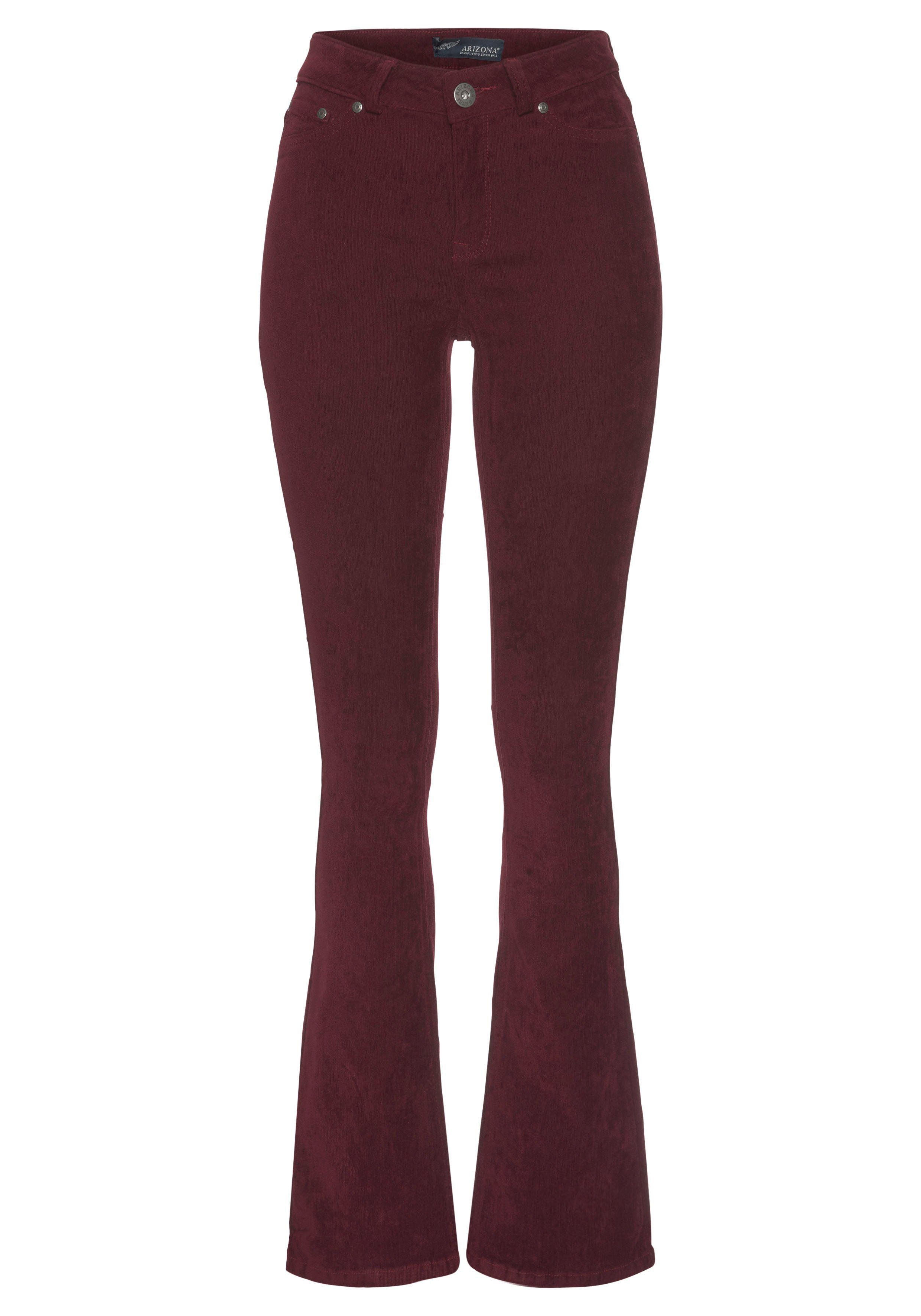 Arizona bordeaux Ultrastretch Cordhose Waist High Bootcut