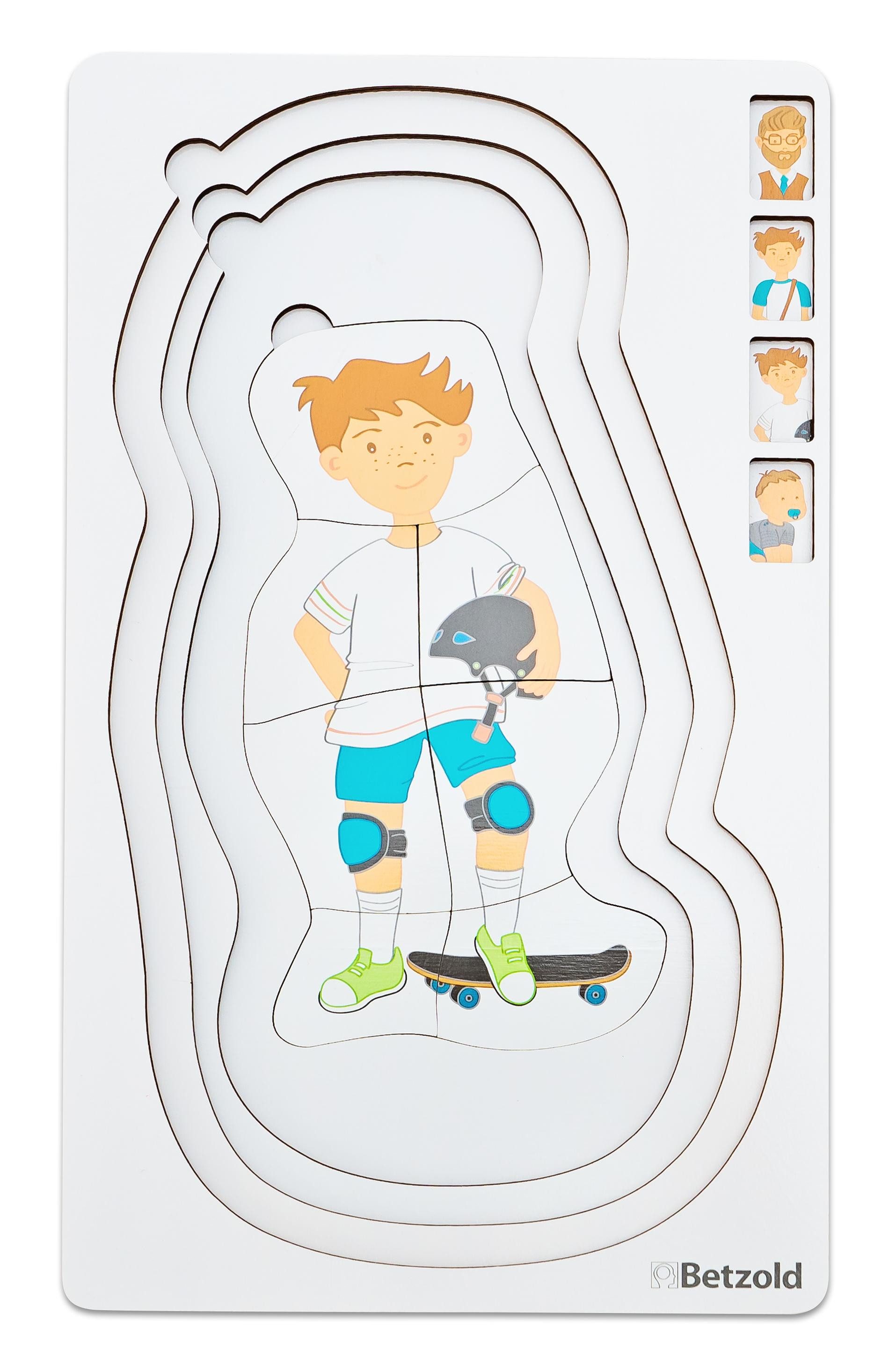 Betzold Puzzle Lagenpuzzle „Lebenslauf“, Puzzleteile