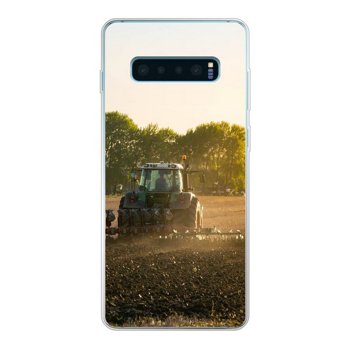 MuchoWow Handyhülle Traktor - Vogel - Land Phone Case Handyhülle Samsung Galaxy S10 Lite Silikon Schutzhülle