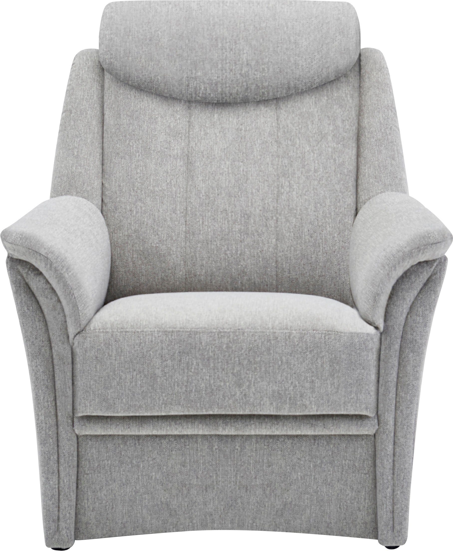 und 3-Sitzer Sitzhöhe Sessel Lugano, 49 3-tlg), VILLA cm, (Set, in Polstergarnitur 2x BECK Kopfteilverstellung,