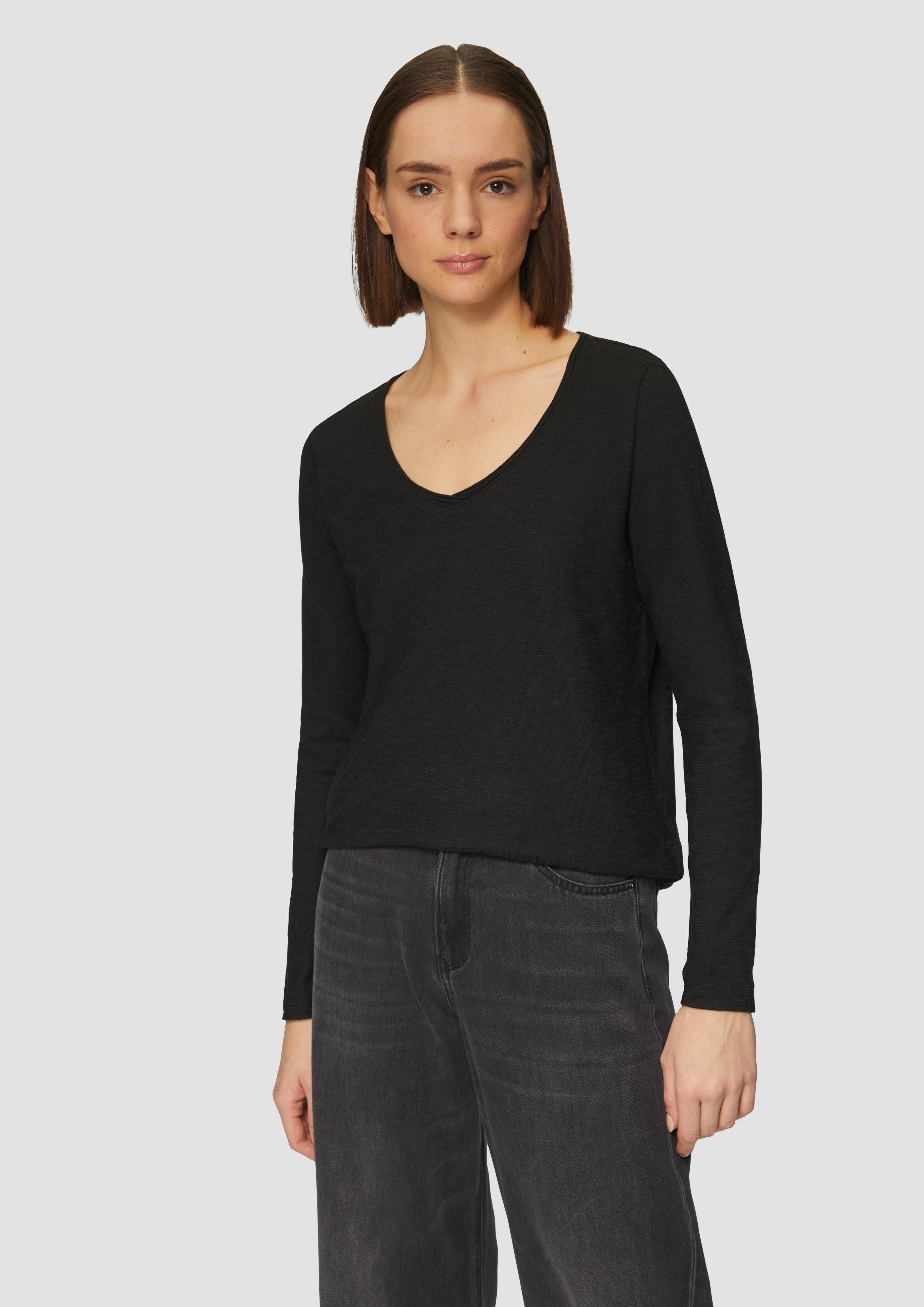 s.Oliver Langarmshirt Langarmshirt aus Slub Yarn günstig online kaufen