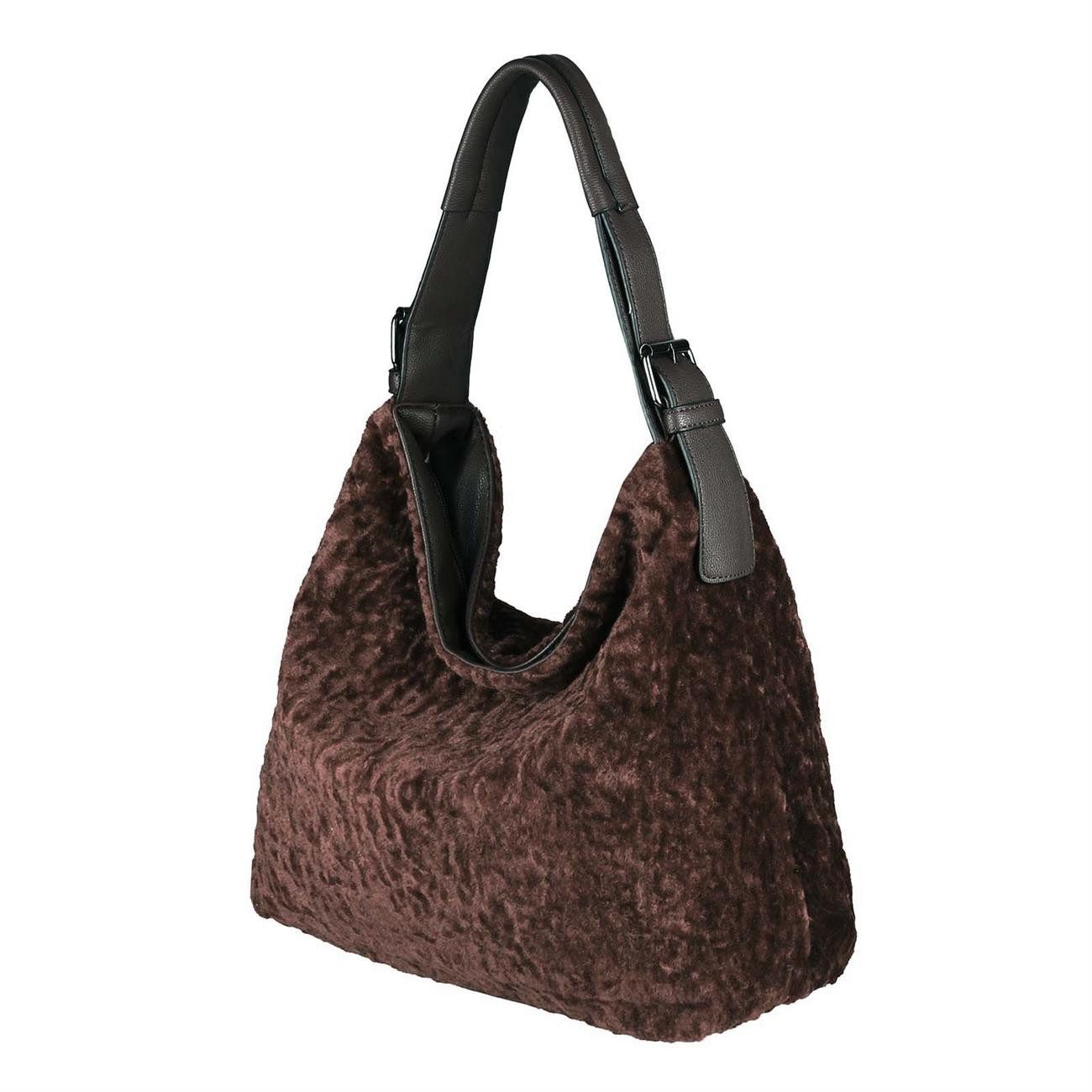 ITALYSHOP24 Schultertasche Damen PELZTASCHE Shopper Handtasche günstig online kaufen