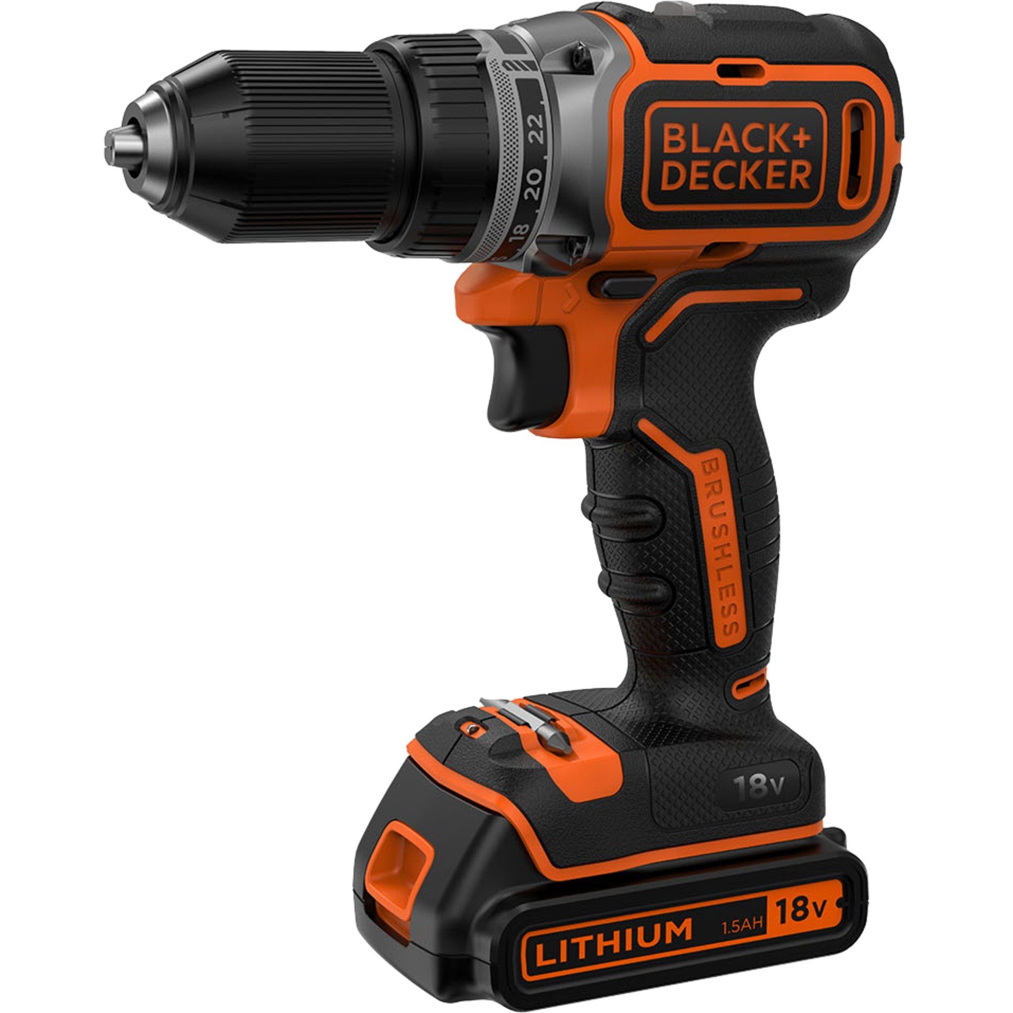 Black + Decker Bohrmaschine BLACK+DECKER Akku-Bohrschrauber BL186K, 18Volt