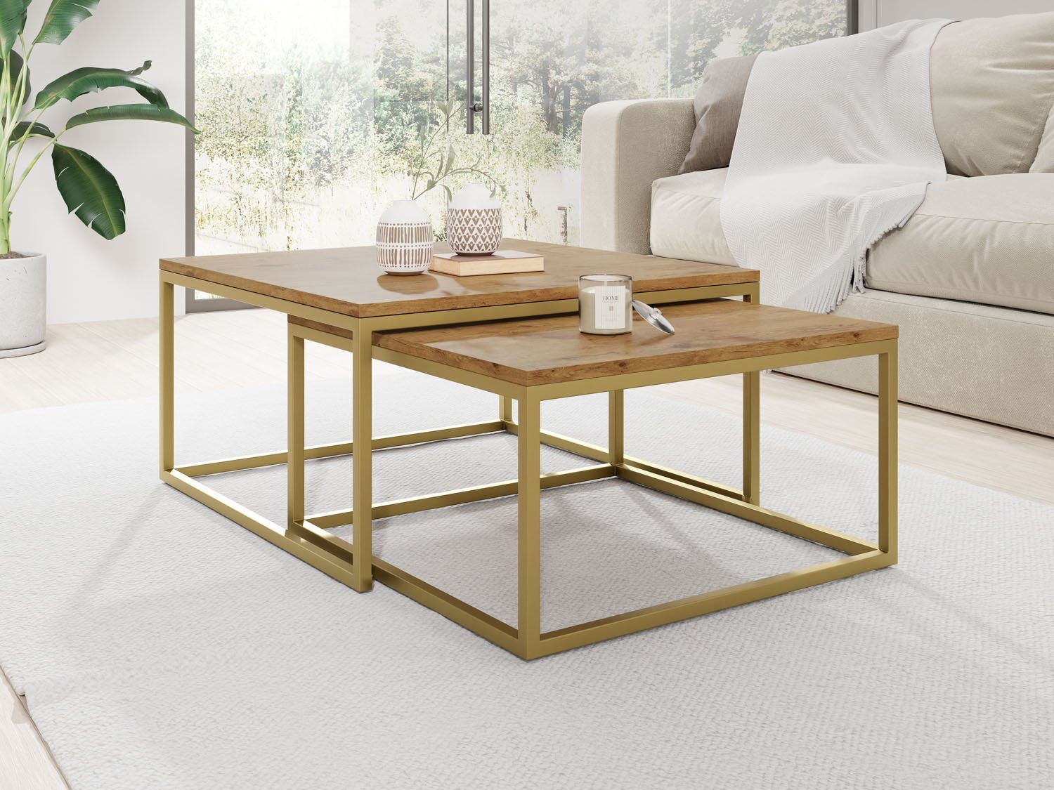 WFL GROUP Couchtisch Vella Gold günstig online kaufen