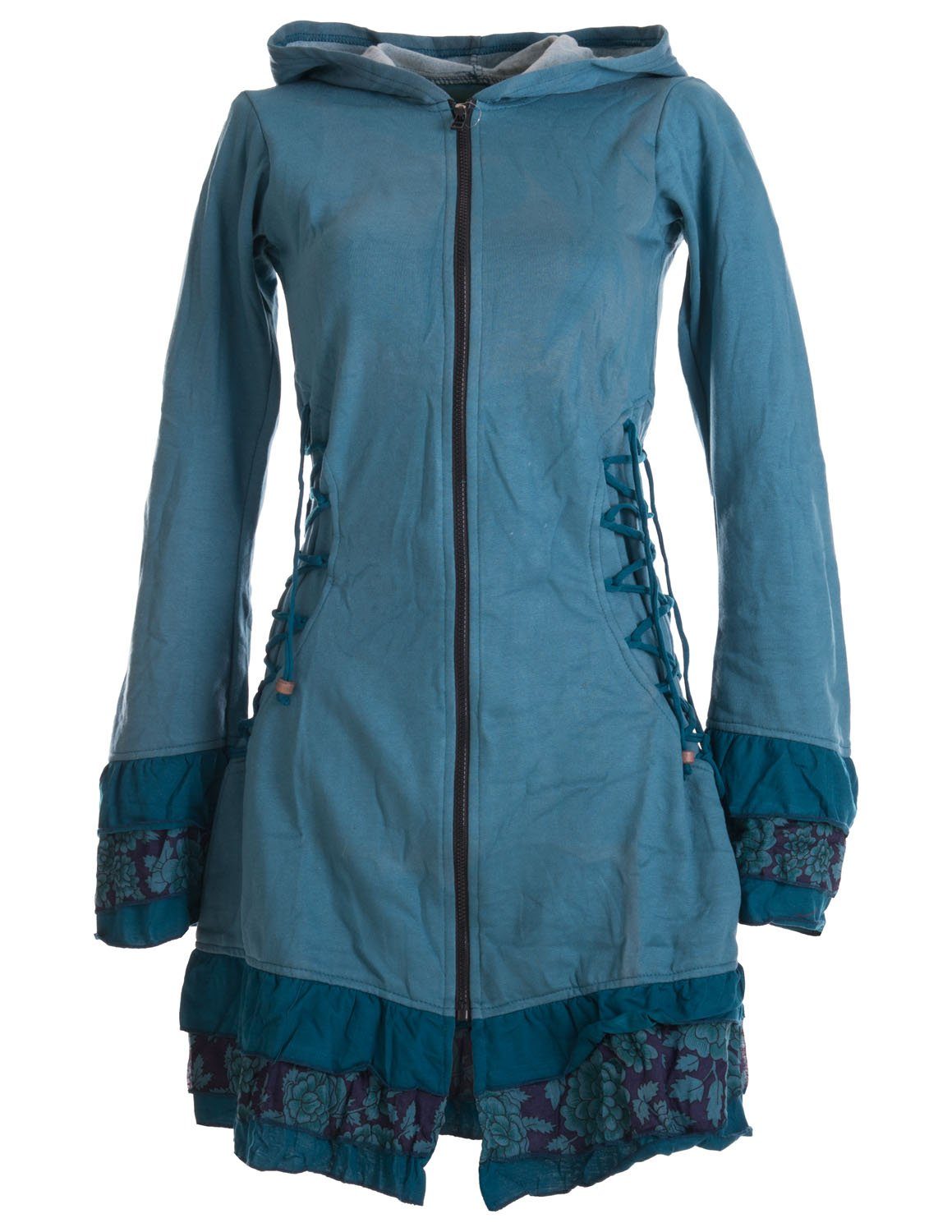 Vishes Langjacke Elfenmantel mit Zipfelkapuze, Rüschen günstig online kaufen