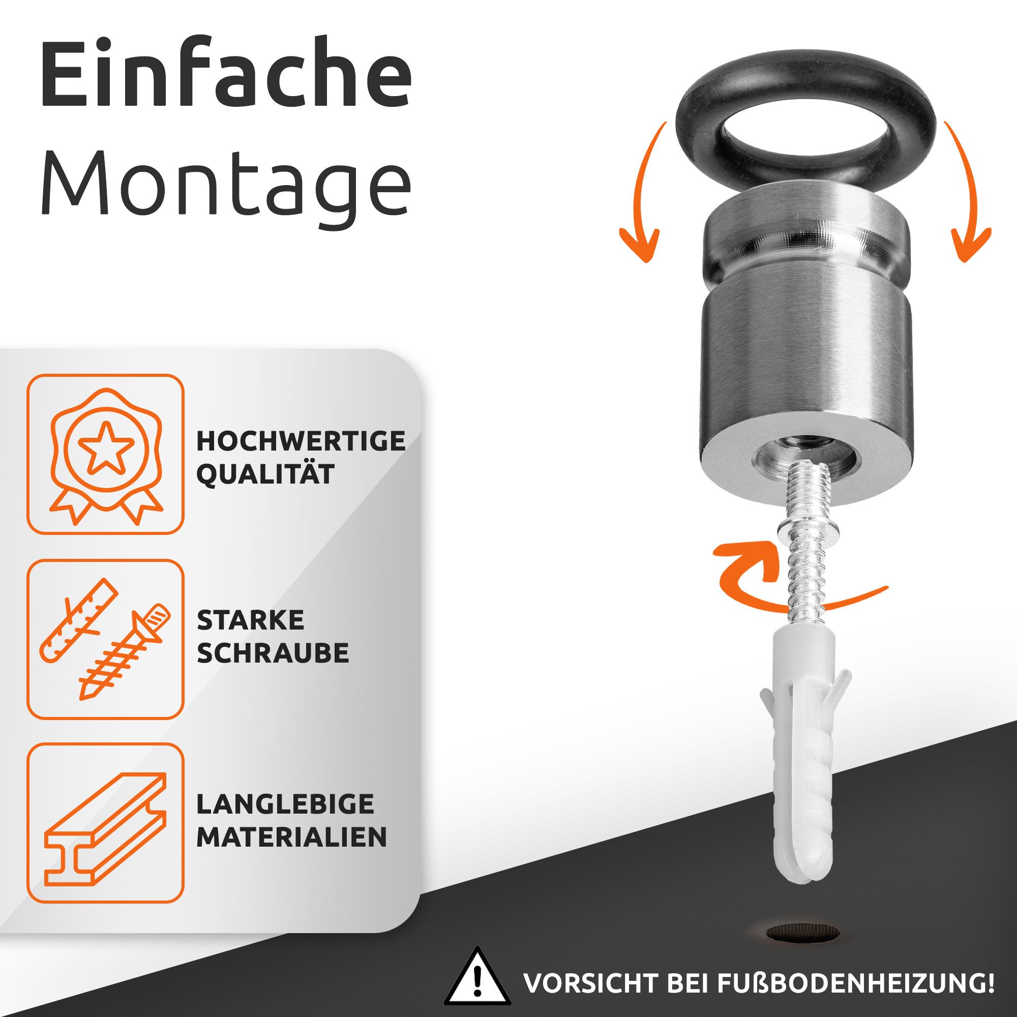 ECENCE Bodentürstopper Türstopper Boden zum Schrauben 2x Türaufhalter günstig online kaufen