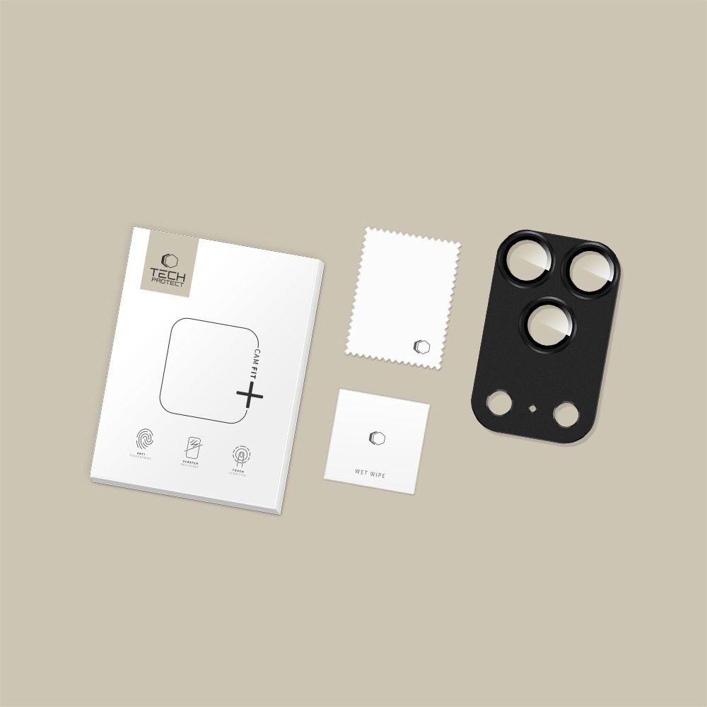 TECH PROTECT Kameraschutzglas Kameraschutz Linsenschutz Objektivschutz für iPhone 17 Pro, Spar-Set, 1 Stück, Aluminiumrahmen, Hartglas, kratzfest, passgenau – Bild 4 von 4