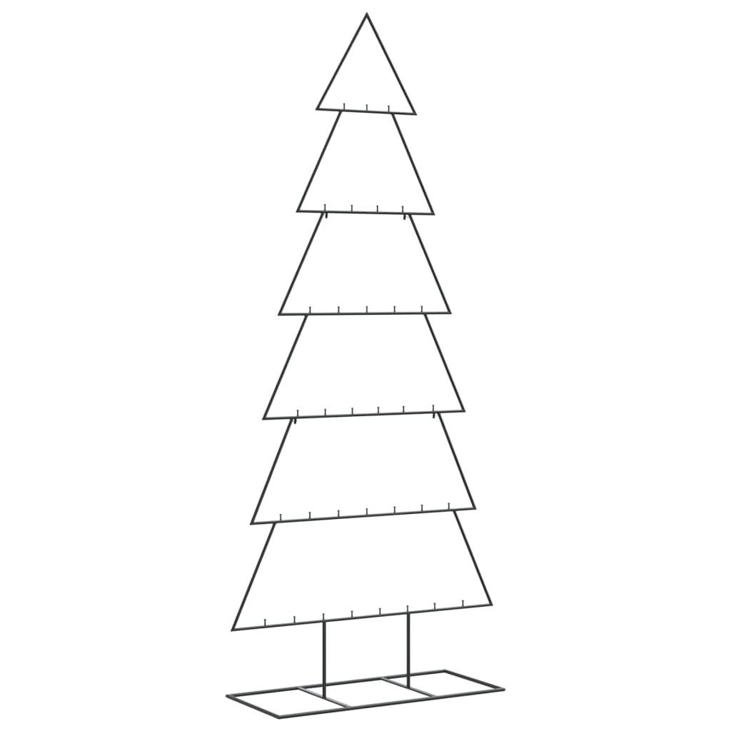 vidaXL Künstlicher Weihnachtsbaum Metall-Weihnachtsbaum für Dekorationen Schwarz 180 cm