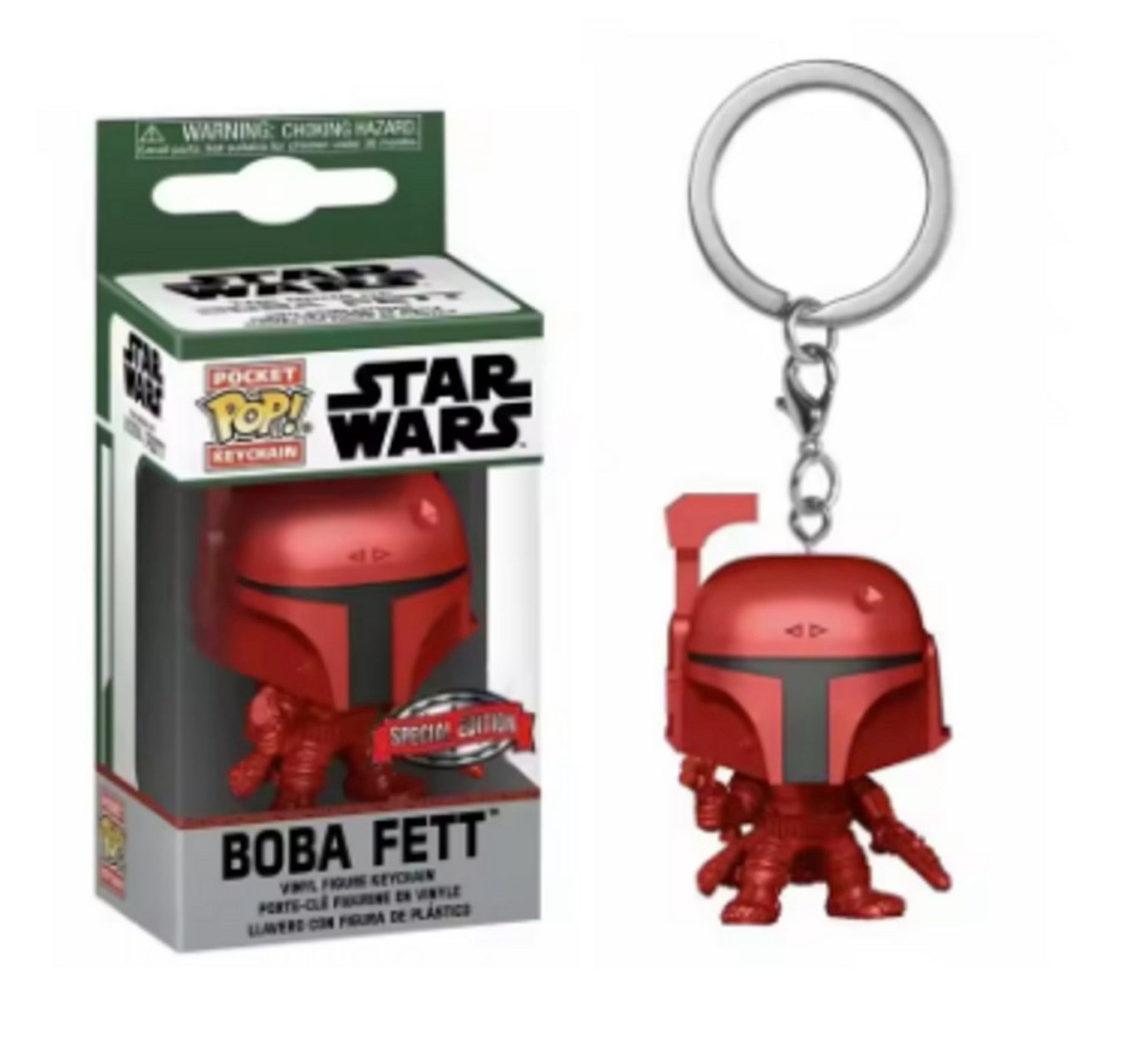Funko Schlüsselanhänger Merchandise Figur, Sammelfigur Schlüsselanhänger Boba Fett, Star Wars Figur mit Geschenkbox