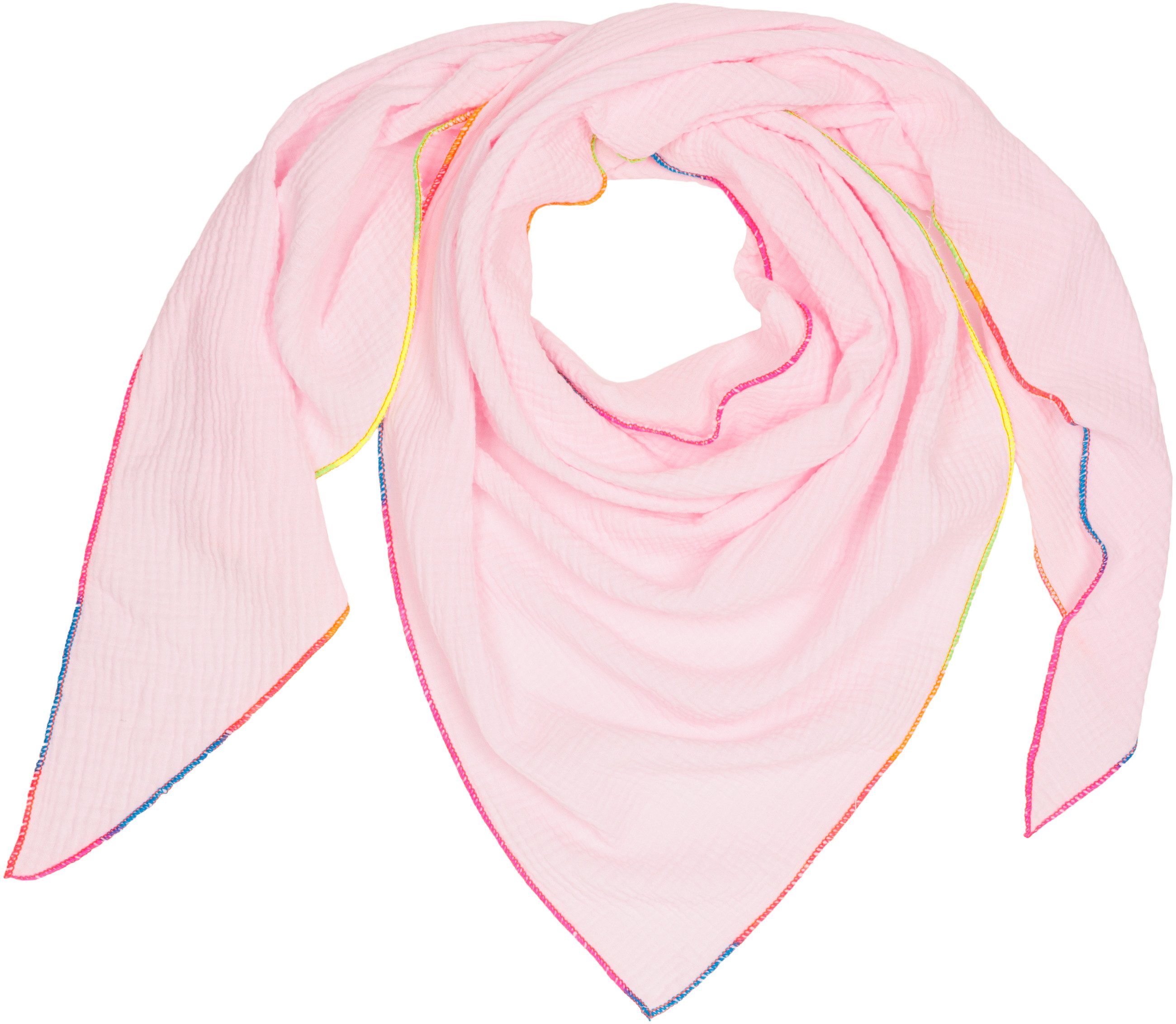 Caspar Modeschal Damen Dreieckstuch Musselin Schal XXL Baumwolle Neon Overl günstig online kaufen