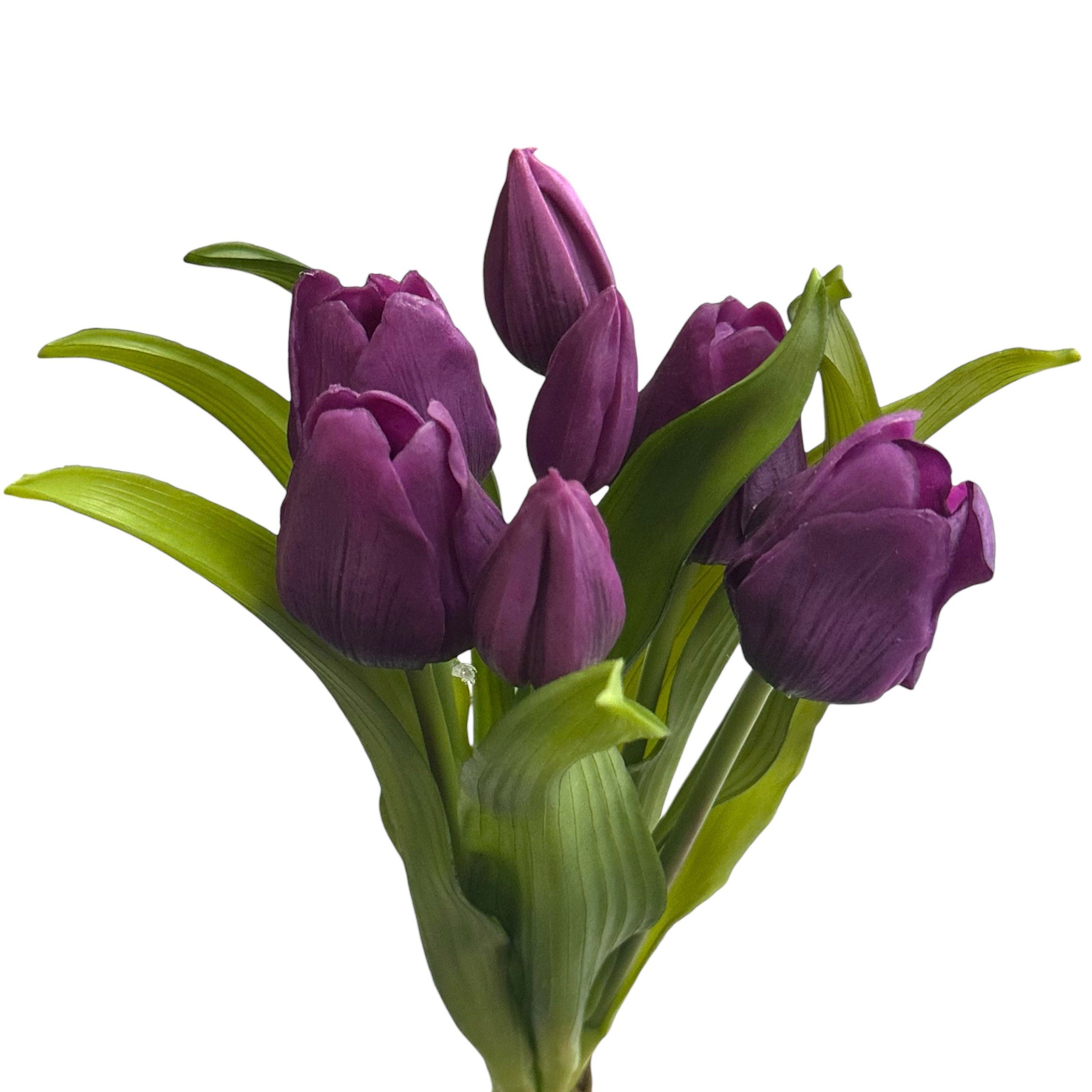 Kunsttulpe Künstlicher Tulpen-Bund 32cm "Soft-Touch" Kunstblume Tulpe, Flor günstig online kaufen
