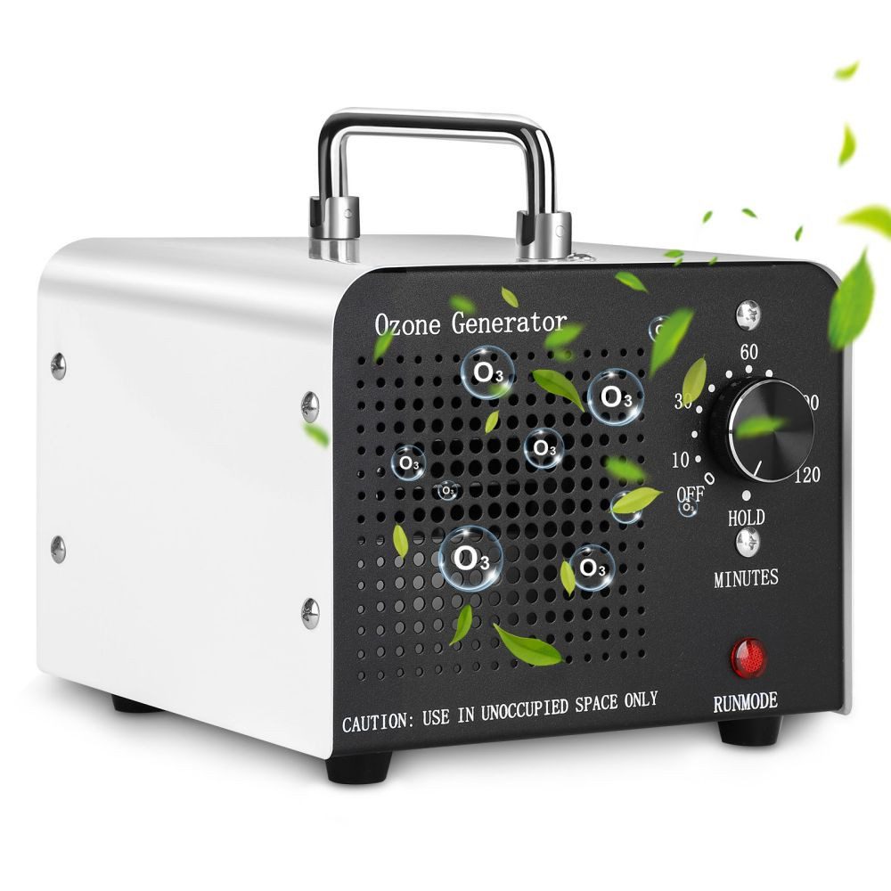 QUBEBU Luftreiniger Industrieller Ozon Sterilisator 60000 mg/h Ozon Reinigungsgerät Timer, für 400 m² Räume, Ozongerät Ozon Luftreinigung, Rauch und andere Gerüche entfernen