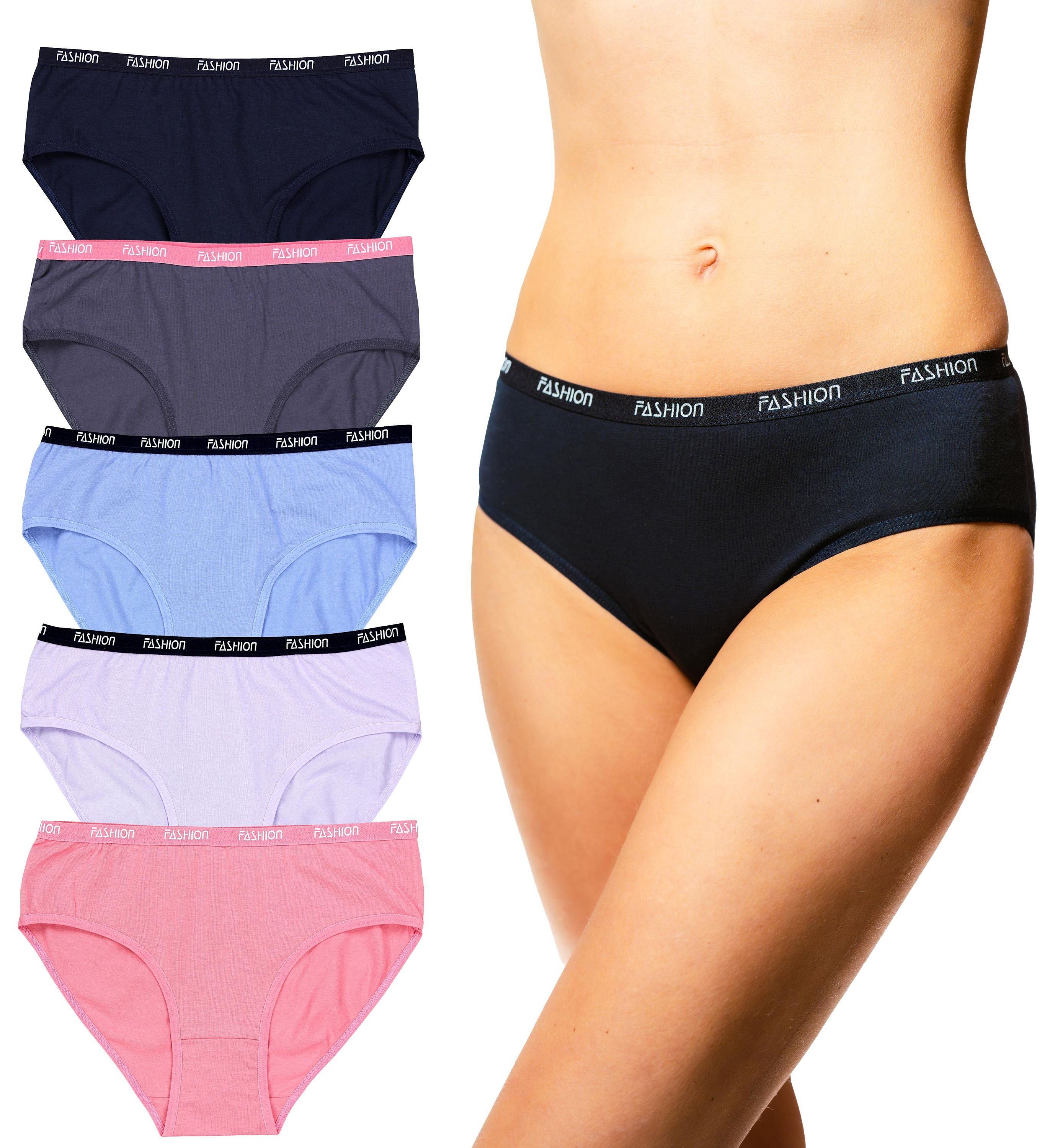 Alkato Slip Damen Slips Baumwolle Unterwäsche 5er Pack günstig online kaufen