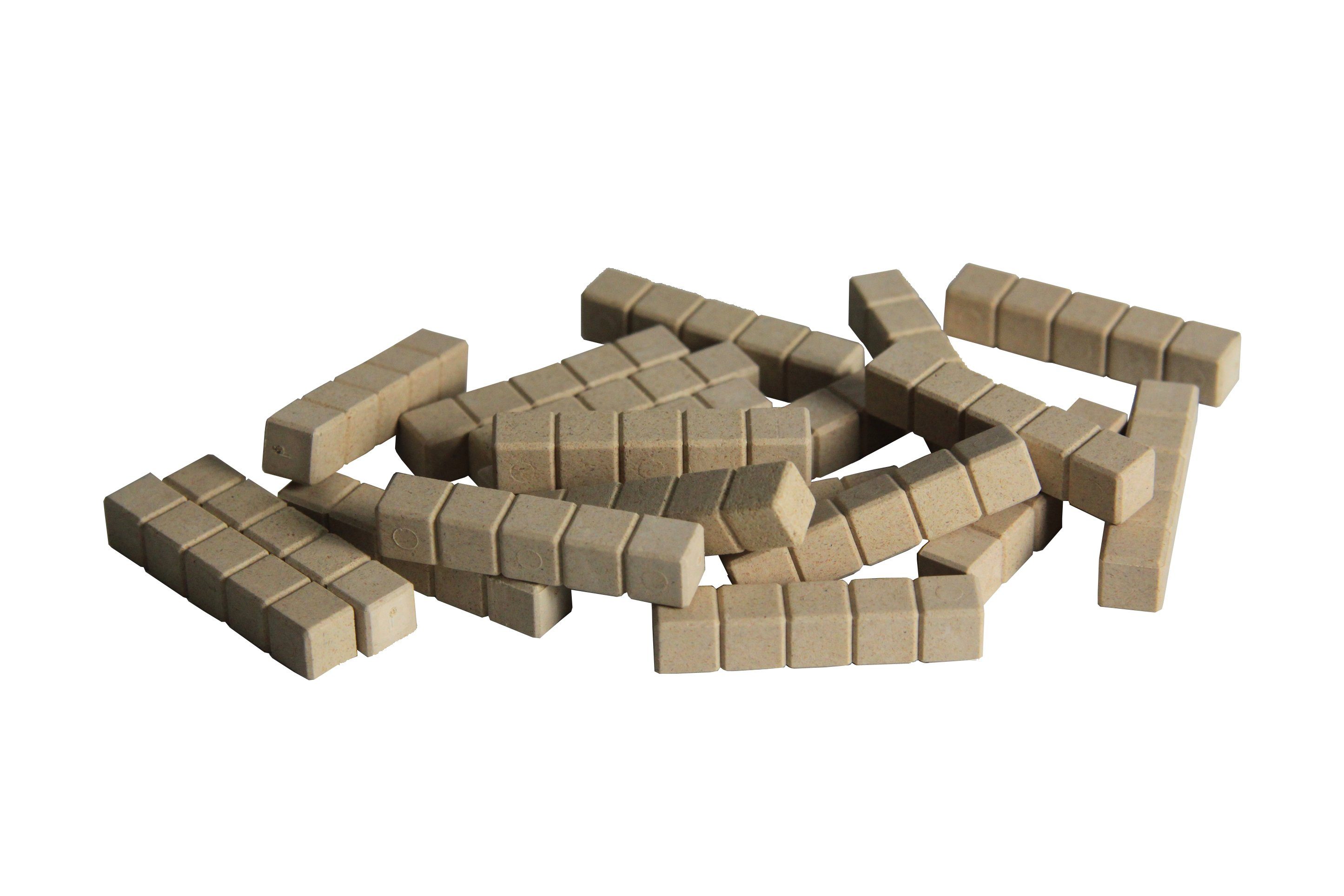 lernen naturfarben Stück), Dienes Dezimalrechnen Lernspielzeug (20 RE-Plastic® Fünferstäbe aktiv Wissner® RE-Wood®,