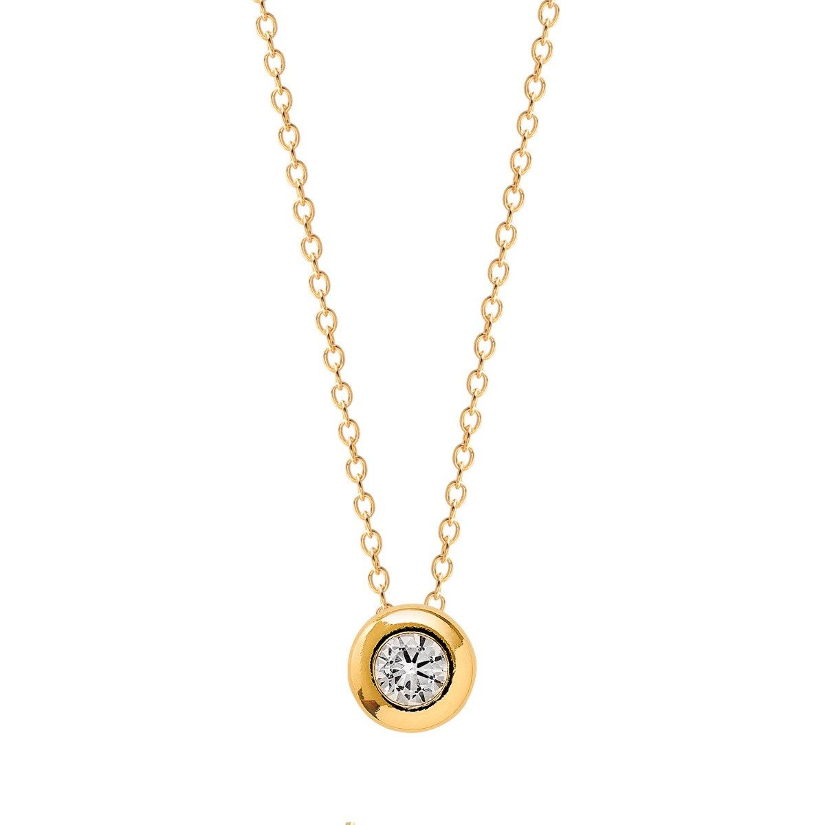 Kette mit Anhänger Halskette mit Anhänger Fine Zarge 585 Gelbgold XG14K3007GN