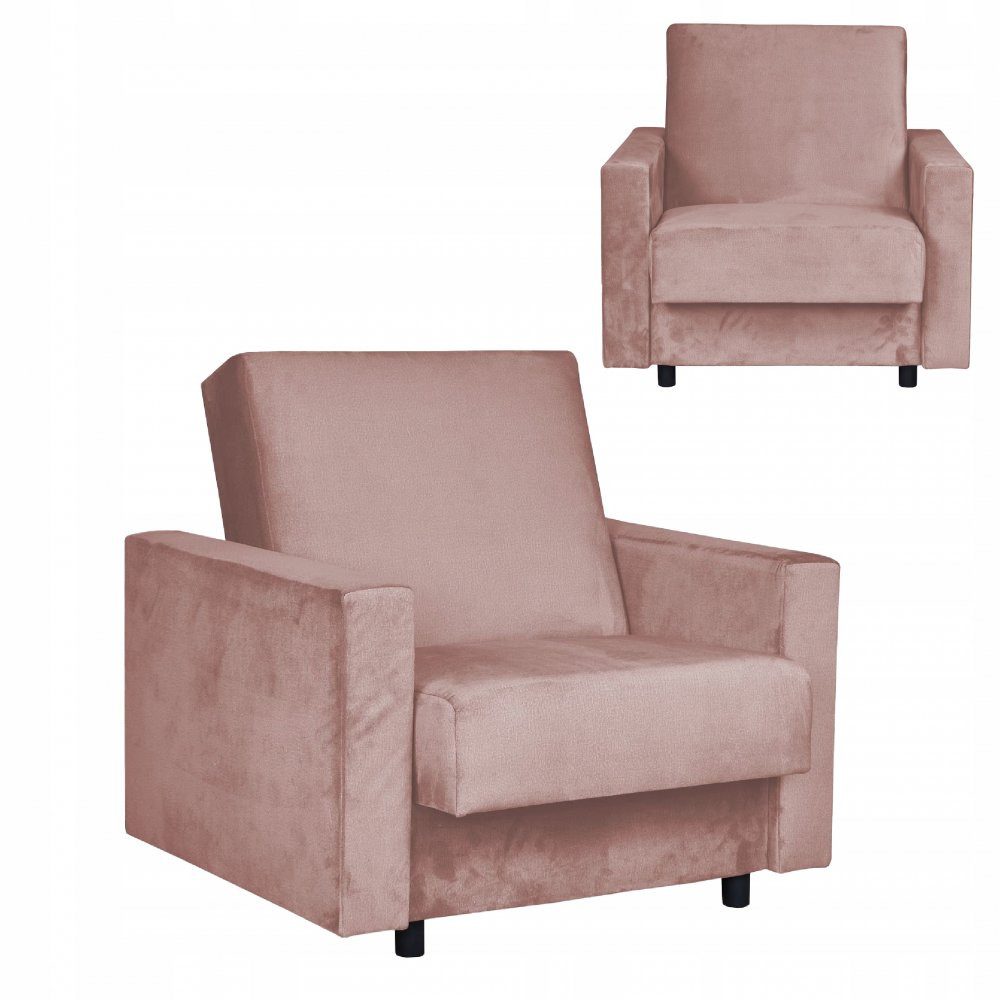 Family Meble Sessel Family Meble Schlafsessel Alicja mit Bettkasten rosa 97x95x93 cm
