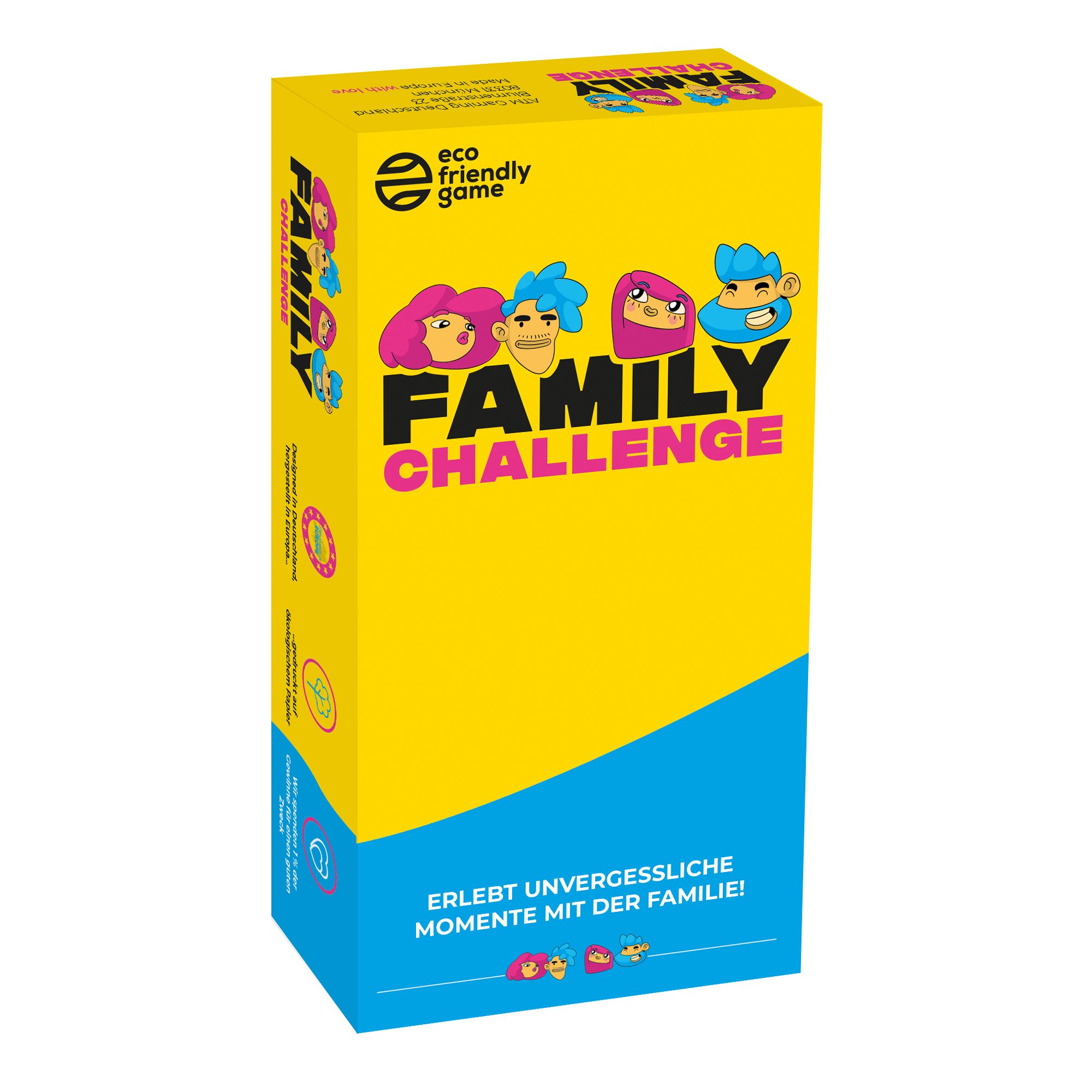 ATM Gaming Spiel, Familienspiel, Reisespiel, Kartenspiel Family Challenge, Familienspiel mit 180 Karten, Made in Europe