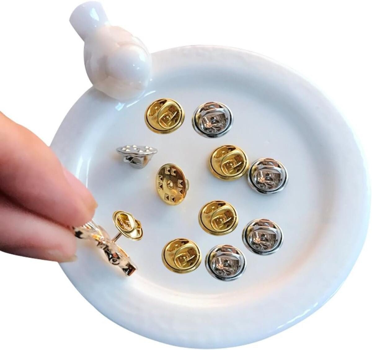 FELIXLEO Anstecknadel Schmetterling Pin Clutch Pins Anstecker Butterfly Clips (120-tlg)