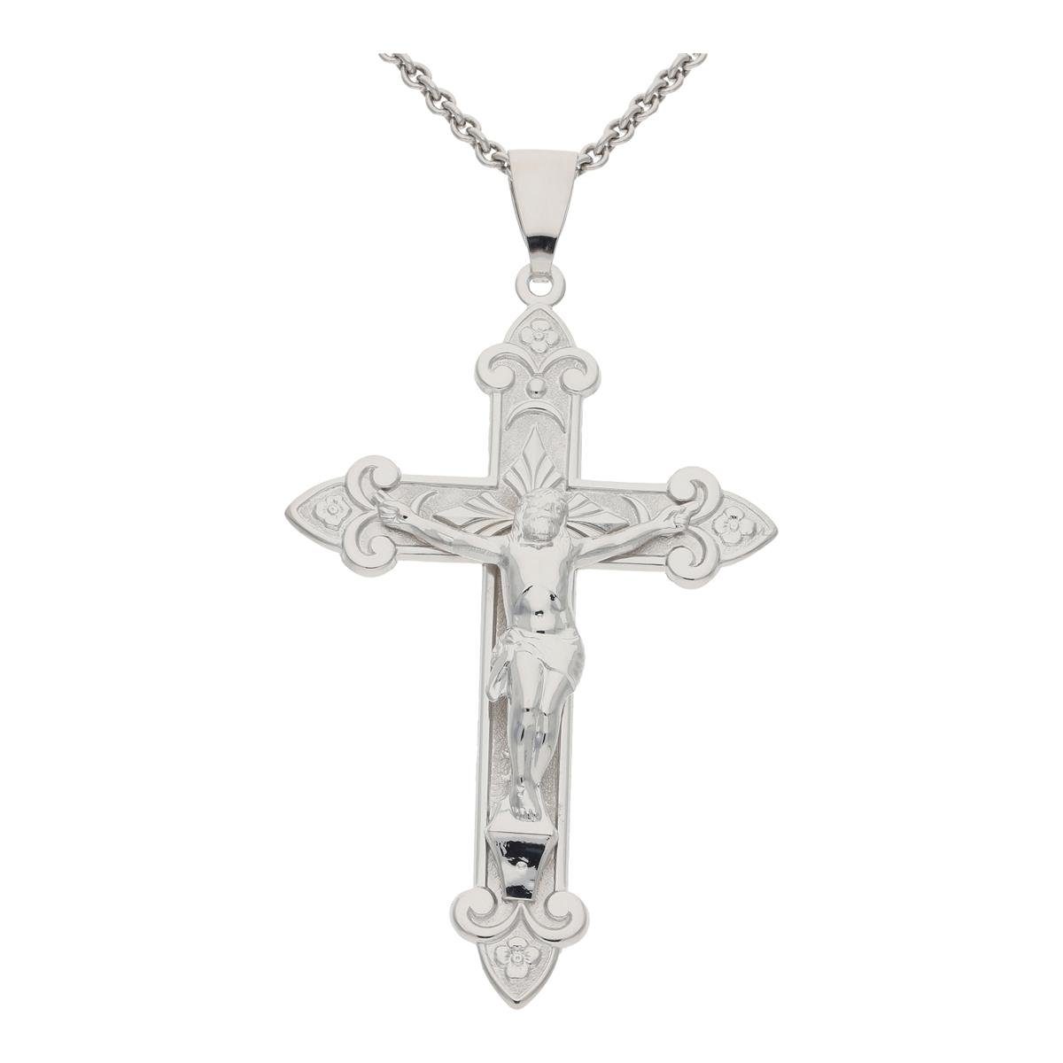 Kreuzanhänger JuwelmaLux Anhänger Kreuz 925 Sterling Silber JL14-02-0355