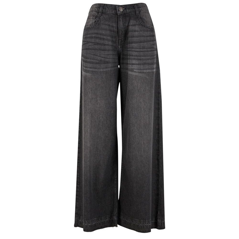 URBAN CLASSICS Bequeme Jeans Ladies Wide Leg Denim