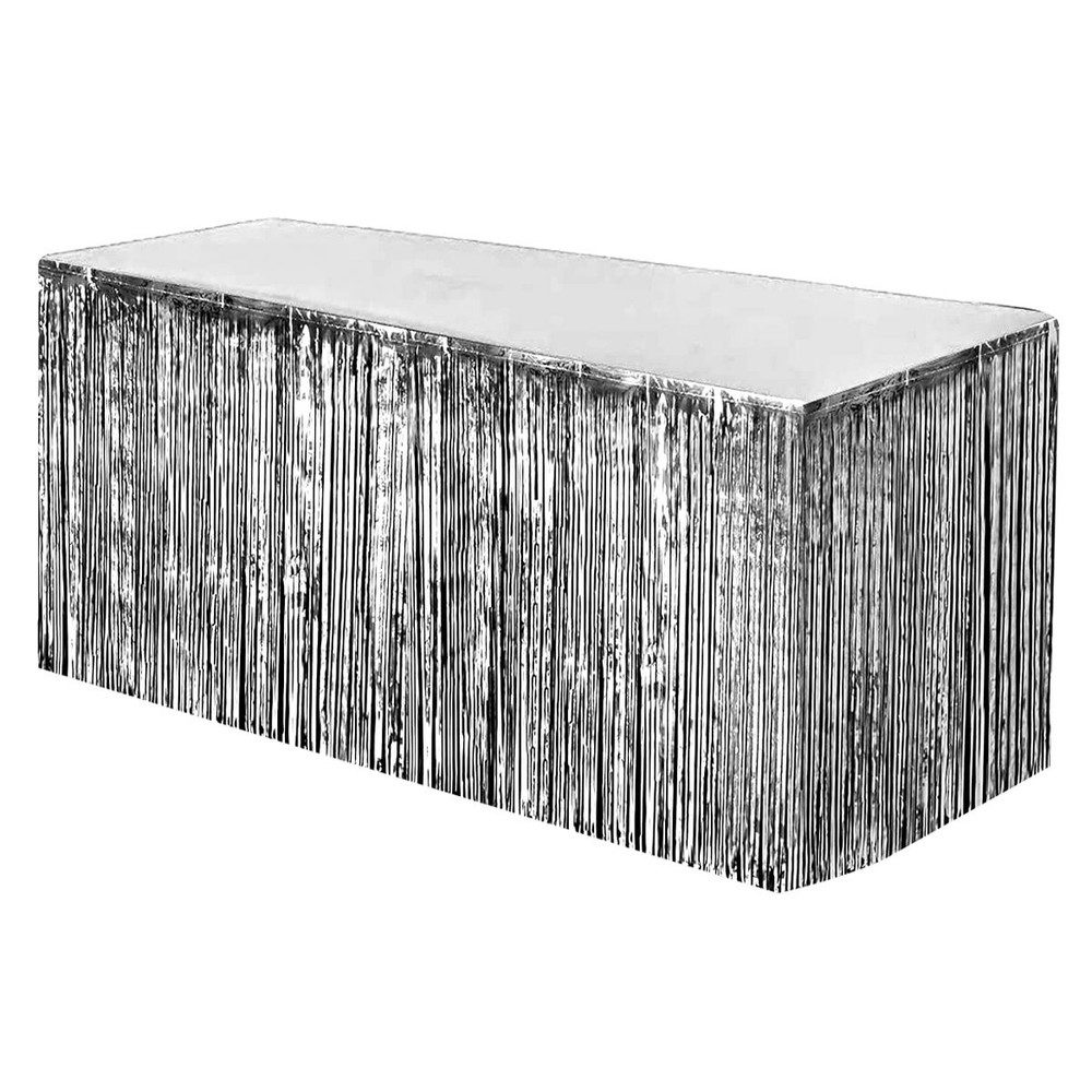 MICA Tischdecke Tischvohang silber - ca. 457 x 73 cm
