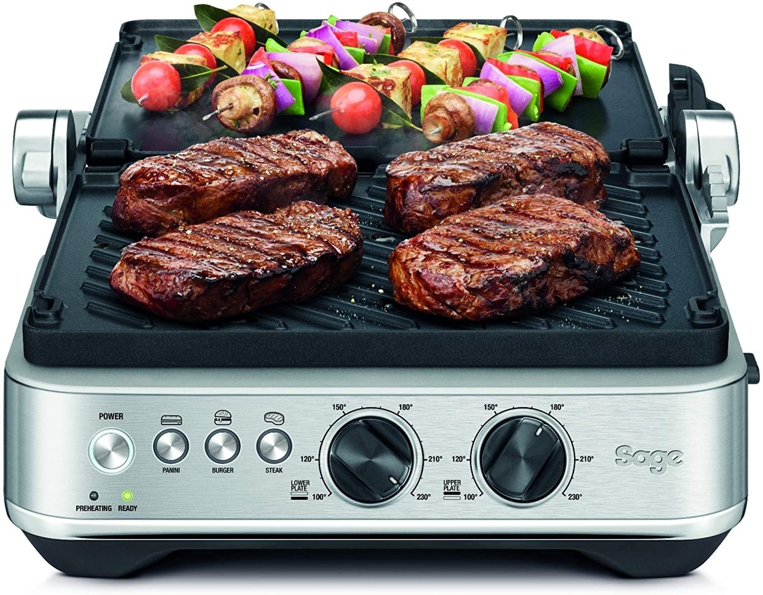 Sage Kontaktgrill The BBQ & Press Kon­takt­grill edelstahl