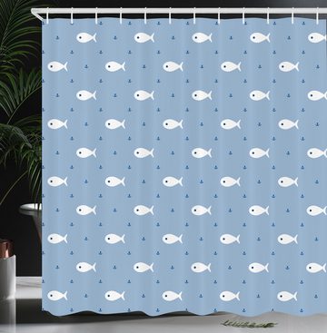 Abakuhaus Duschvorhang Moderner Digitaldruck mit 12 Haken auf Stoff Wasser Resistent Breite 175 cm, Höhe 180 cm, Kids Kleine Fische Leben im Wasser
