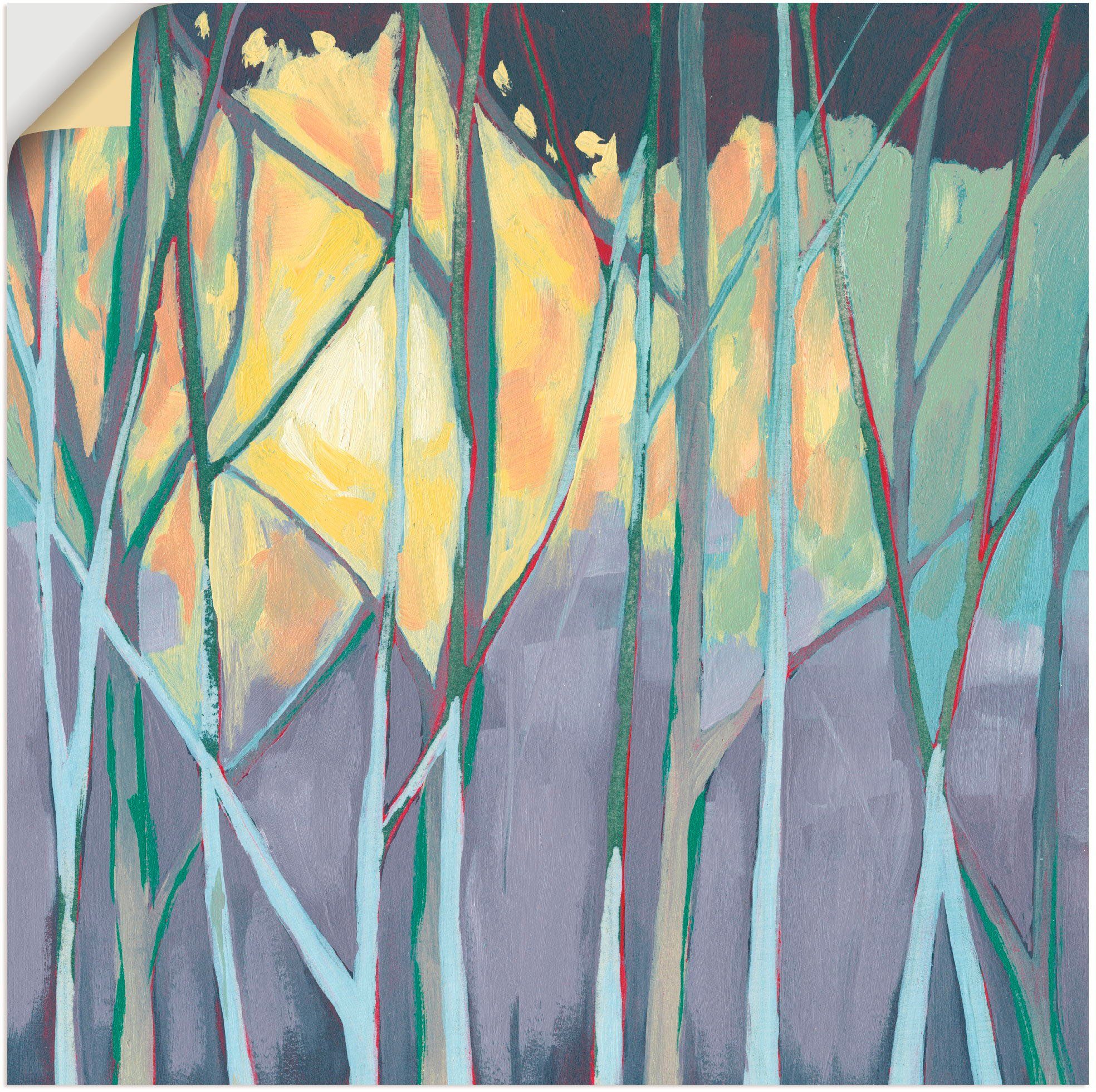 Artland Wandbild Wirre Dämmerung I, Wald (1 St), als Alubild, Leinwandbild, Wandaufkleber oder Poster in versch. Größen