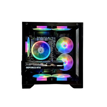 PC Store NCA Gaming PC Chroma i7 4 GHz Gaming-PC (Intel Core i7, NVIDIA GeForce GTX 750, 8GB RAM 240GB SSD ohne HDD GB RAM, Luftkühlung / optionale Wasserkühlung, RGB Lüfter mit Controller, 700W Netzteil, Bluetooth, WLAN 5 AC)