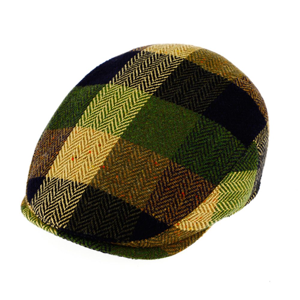 Fiebig Flat Cap Wolle Fischgrät Karo günstig online kaufen