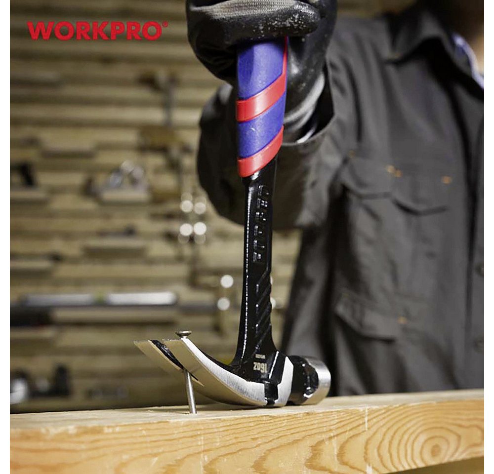 Thumbnail - WorkPro Hammer WorkPro WP241014 Latthammer ergonomischer Griff, hart 560 g 1 St.