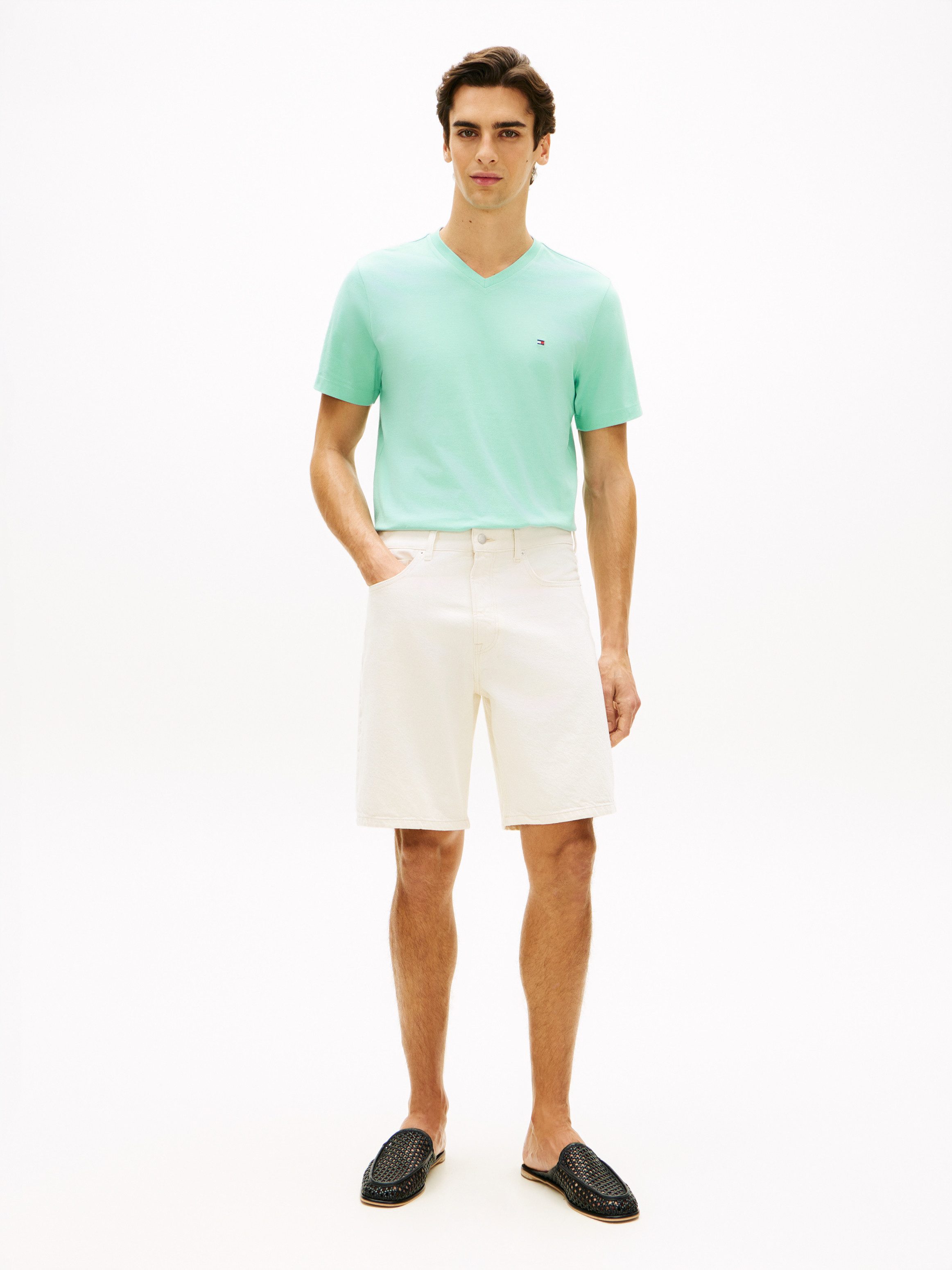 Tommy Hilfiger V-Shirt ESSENTIAL V-NECK unifarben, casual, regular fit, Baumwolle
