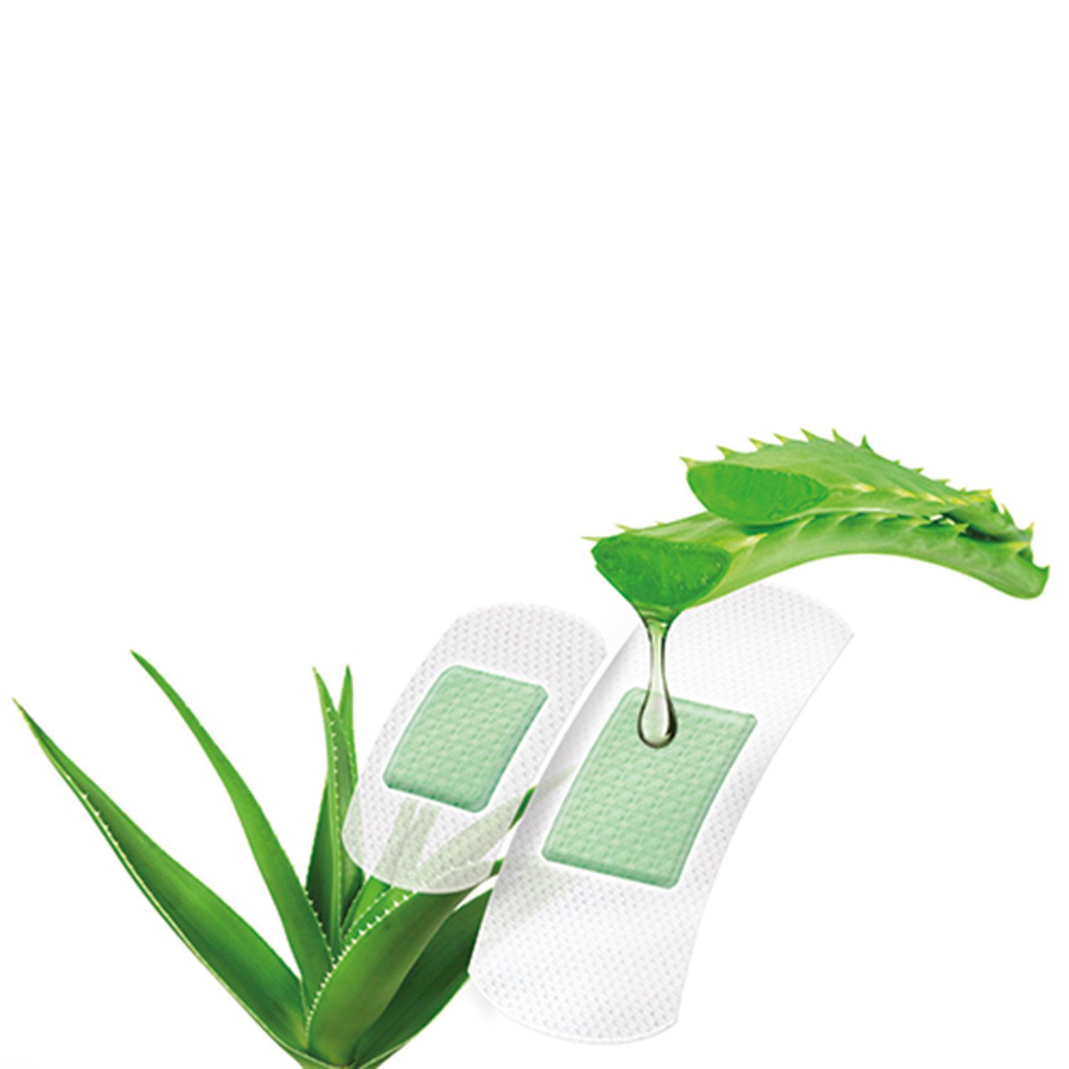 LifeMed Wundpflaster Wundpflaster Aloe Vera weiß 10 Stück 2 Größen atmungsaktiv (Stück, 10 St., Pflaster-Strips), Pflasterverband Pflasterstrips Textilpflaster Streifenpflaster