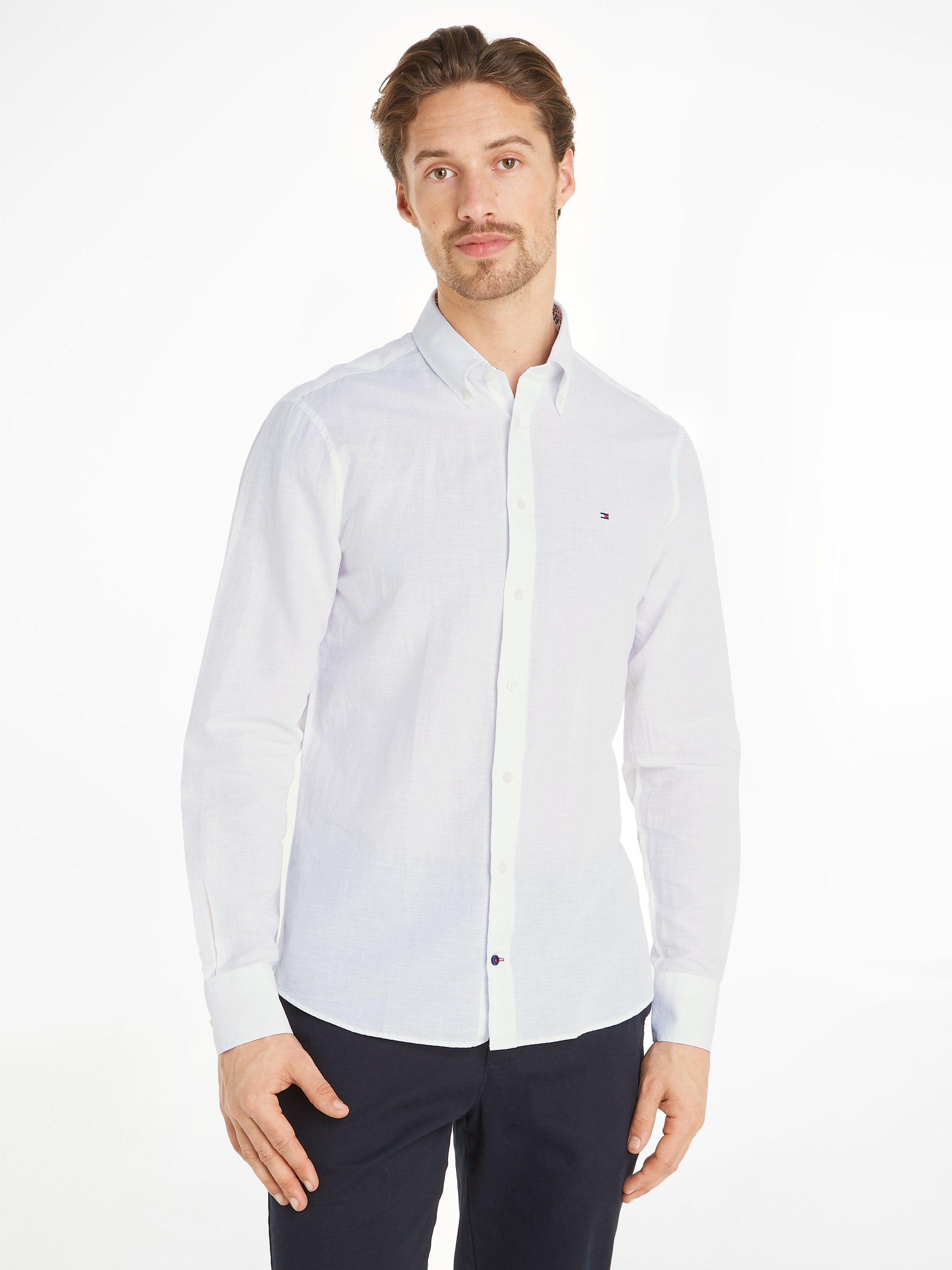 Tommy Hilfiger Langarmhemd CL W-CO LINEN SOLID SF SHIRT günstig online kaufen